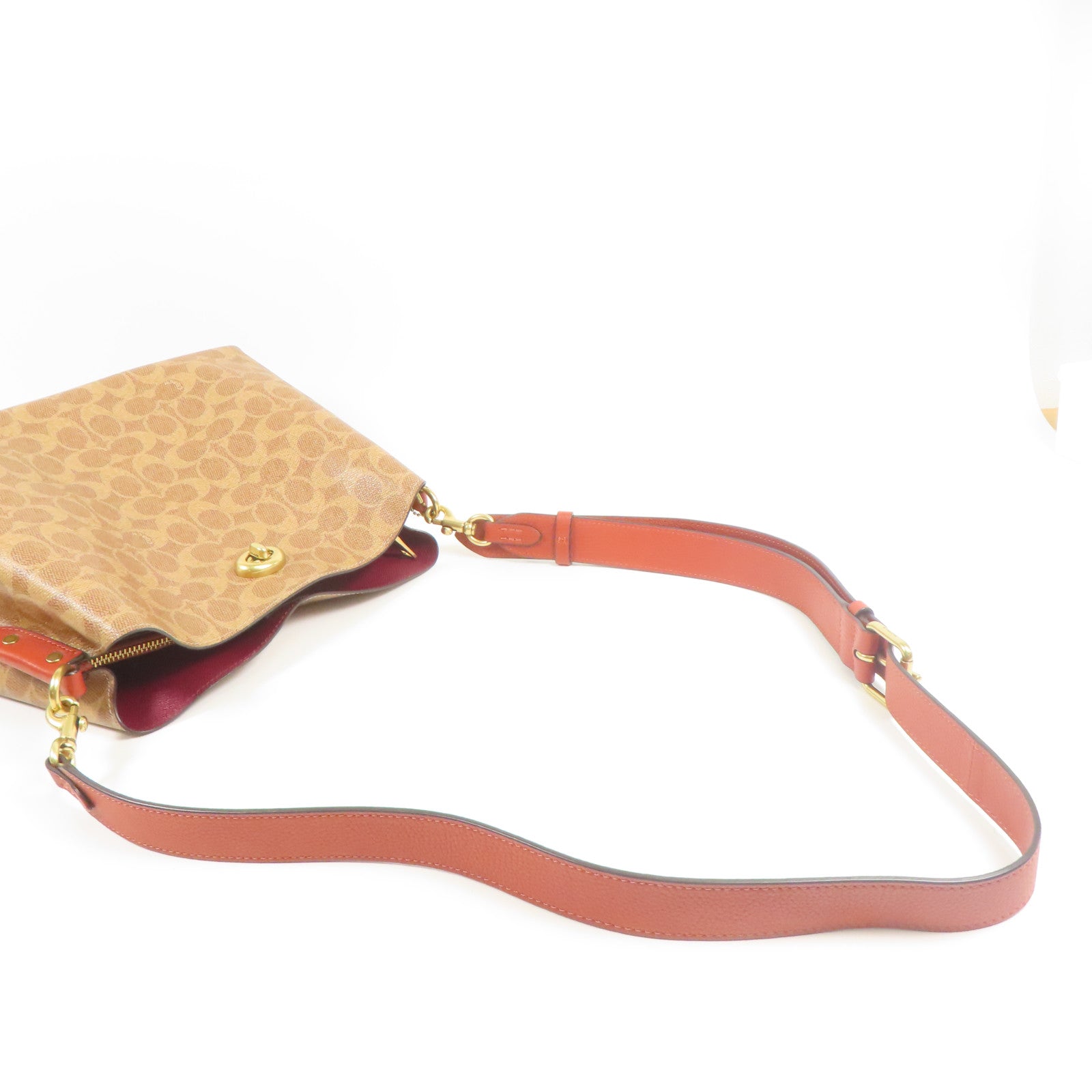 COACH 塗層帆布Shoulder Bag金扣手挽肩背兩用袋