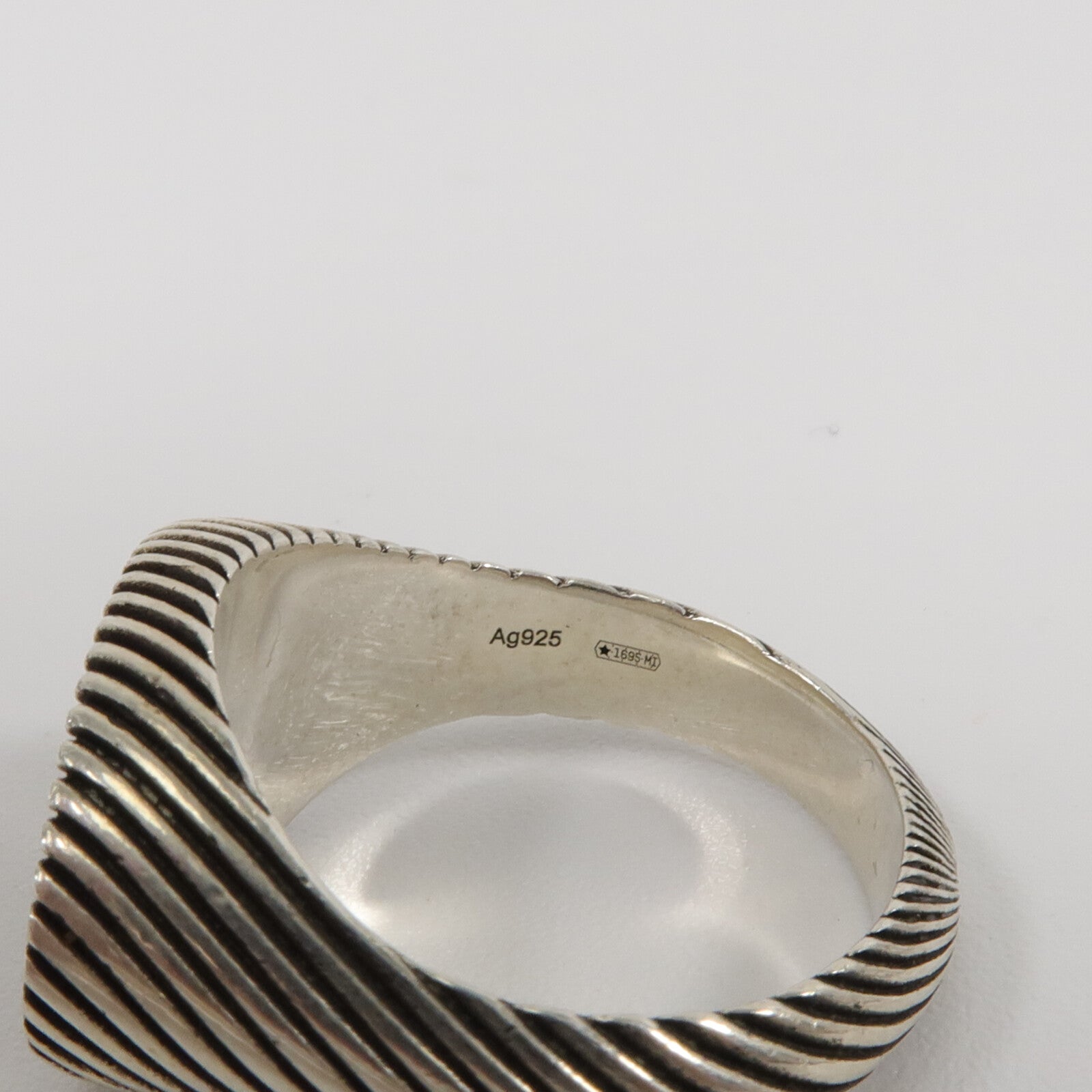 GUCCI 925純銀Sterling Silver GG Signet Ring戒指