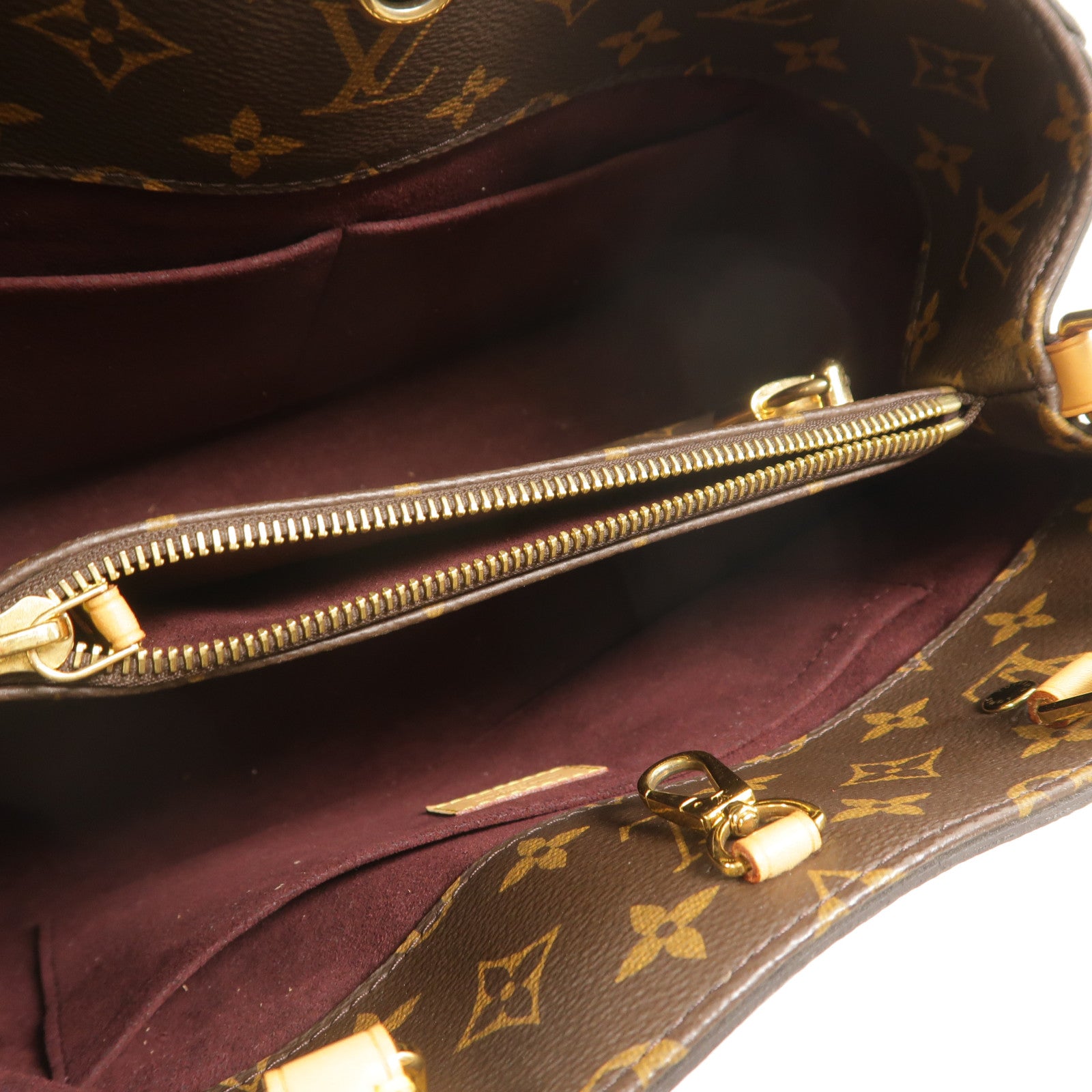 LOUIS VUITTON Monogram Montaigne MM金扣手挽肩背兩用袋