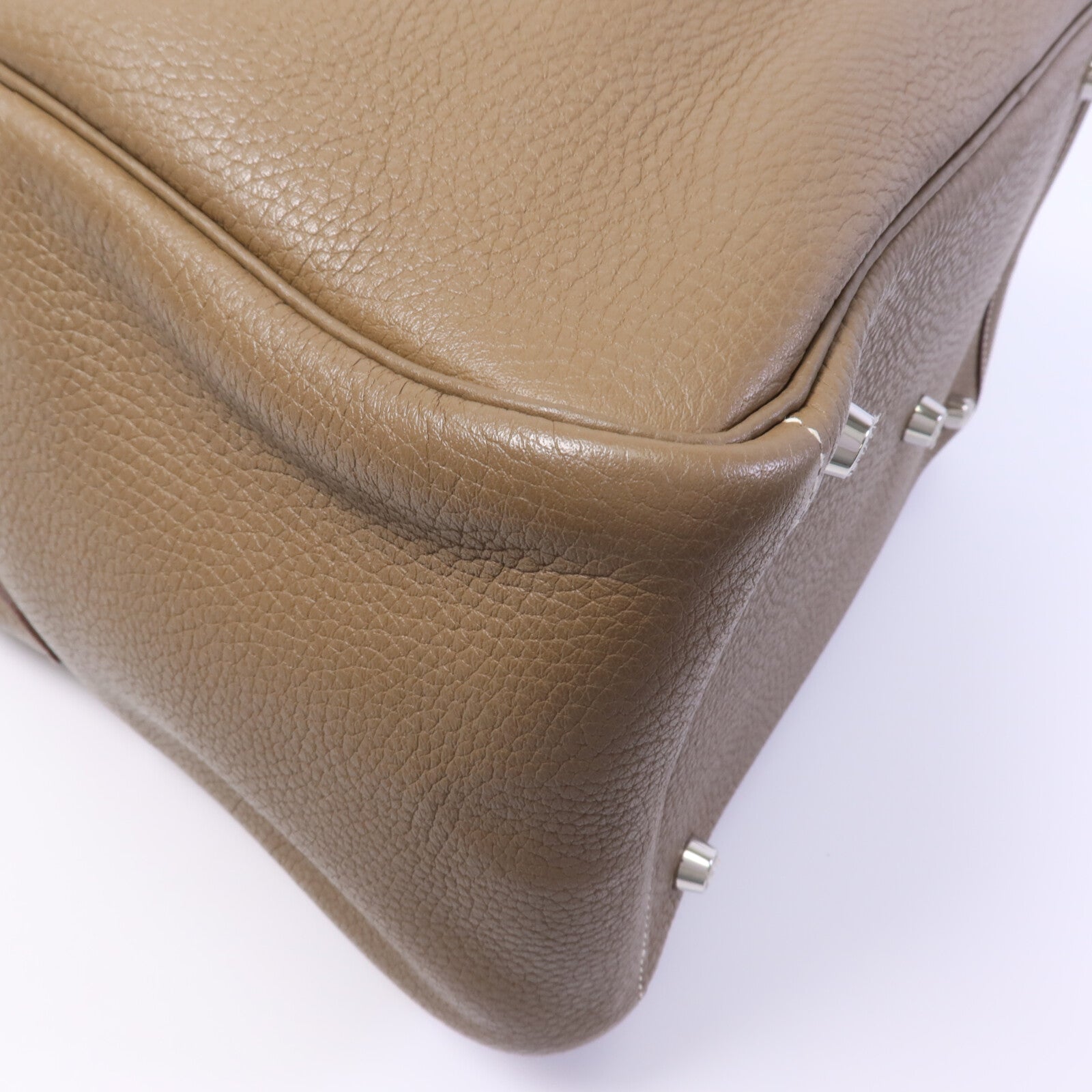 HERMES Clemence皮革Lindy 30手挽肩背兩用袋Etoupe