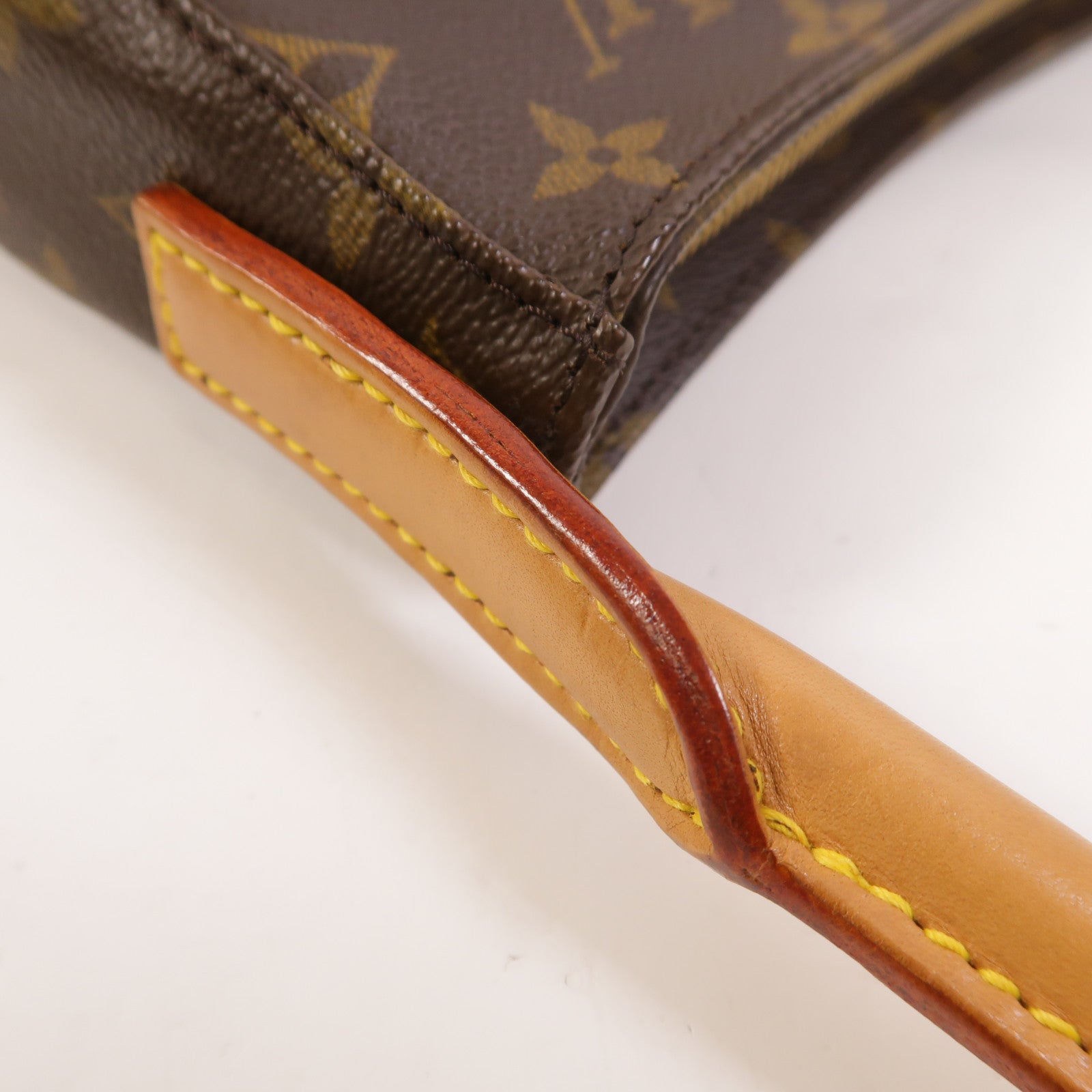 LOUIS VUITTON Monogram Looping MM金扣肩背袋棕色