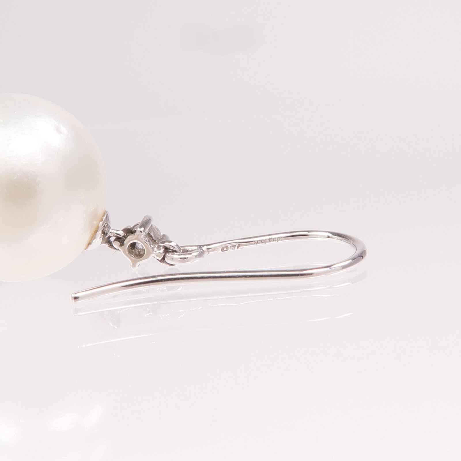 JEWELRY 18K白金Pearl Diamond Earrings珍珠/鑽石耳環