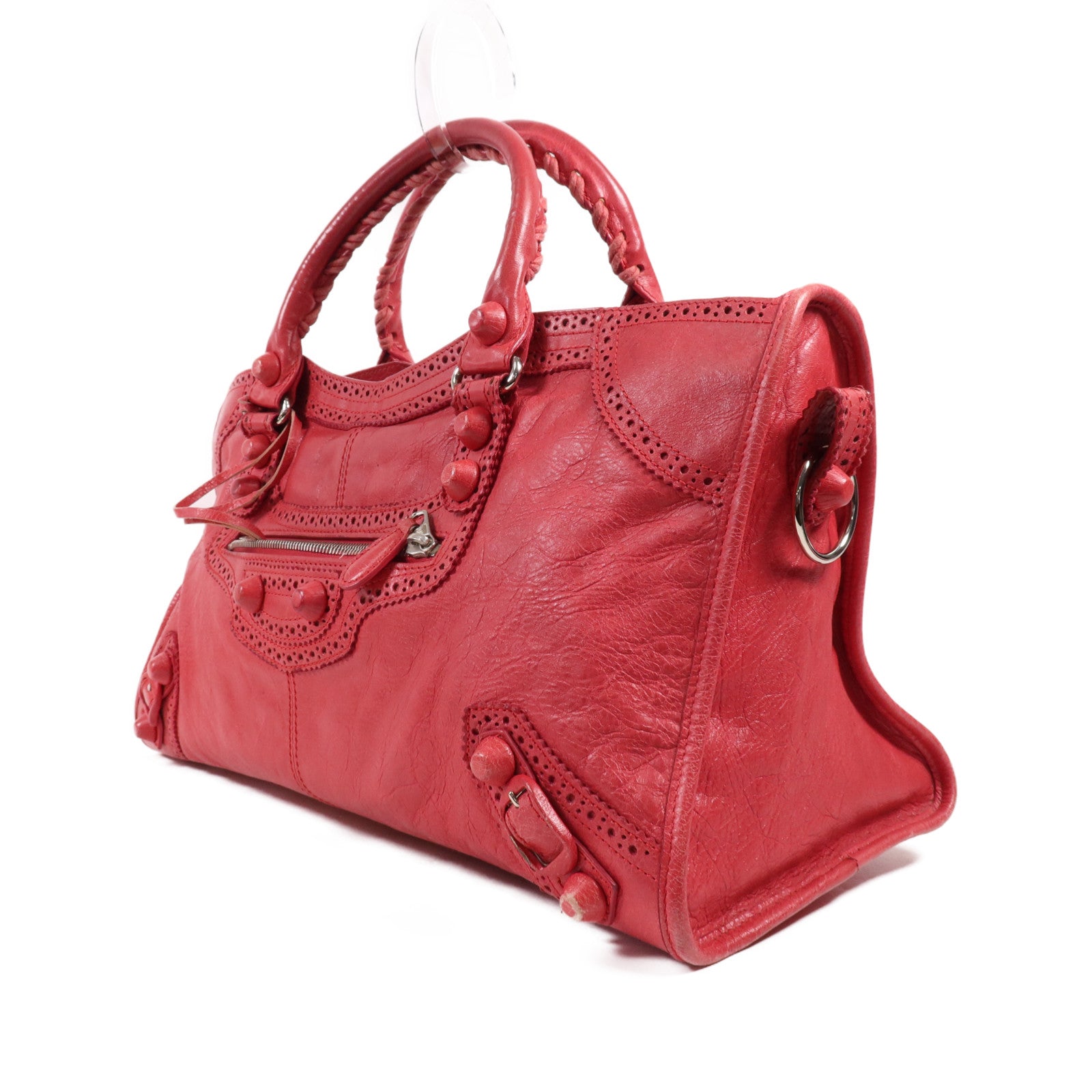 BALENCIAGA 牛皮皮革Giant City銀扣手挽肩背兩用袋