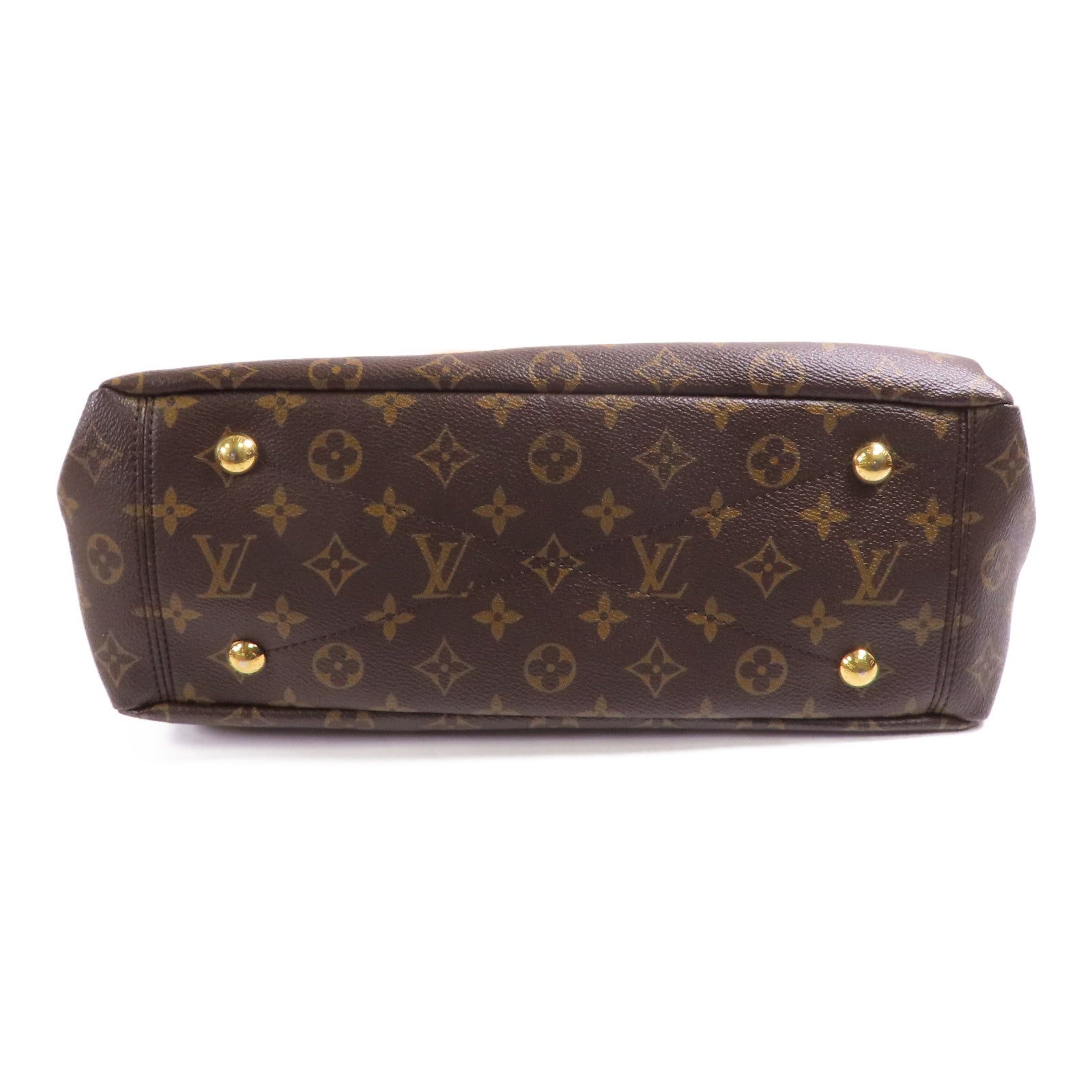 LOUIS VUITTON LV GHW Pallas MM 2 Way Shoulder Bag M40929 Monogram Brown/Yellow