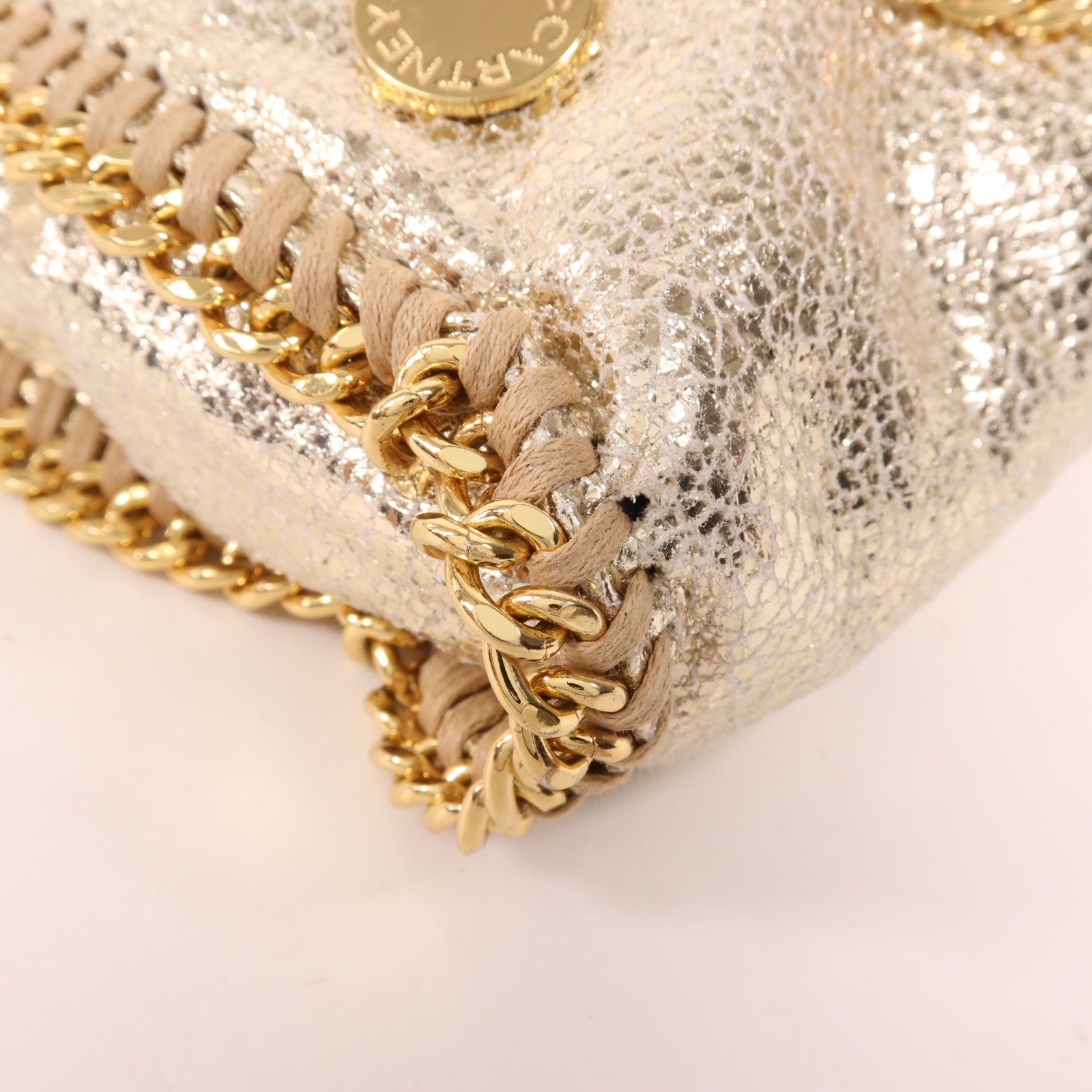 Stella McCartney 聚酯纖維Chain Shoulder金扣鏈帶肩背袋