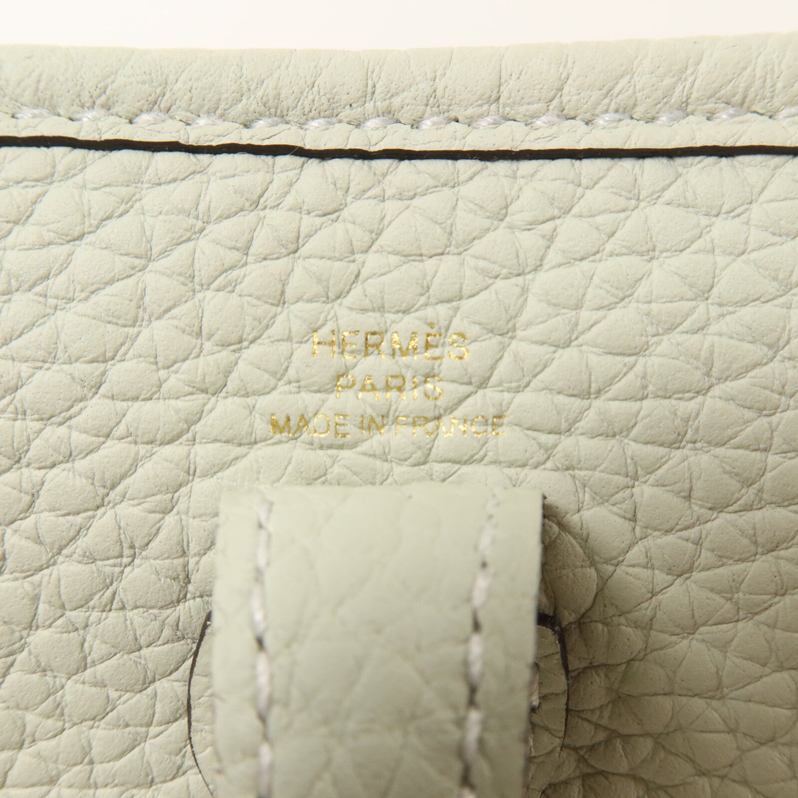 HERMES Clemence皮革Evelyne TPM肩背袋Gris Neve