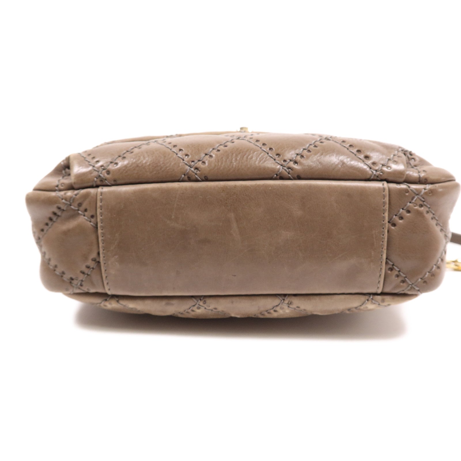 CHANEL 牛皮皮革Shoulder Bag金扣鏈帶肩背袋