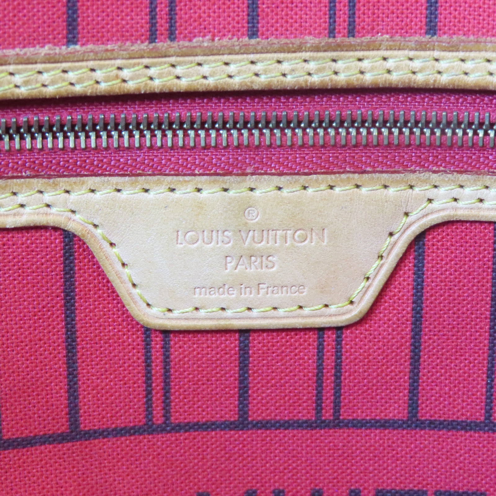 LOUIS VUITTON Monogram Neverfull MM金扣手挽袋啡色