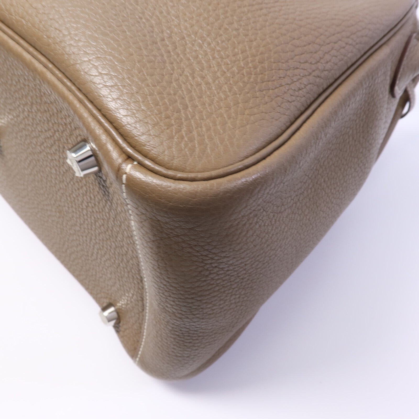 HERMES Clemence皮革Lindy 30手挽肩背兩用袋Etoupe