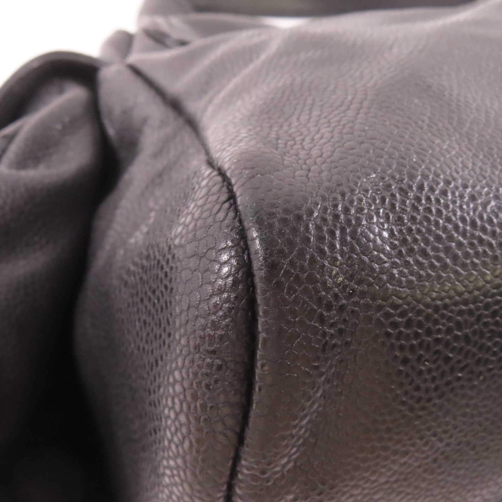 CHANEL 【激減優惠】菱格Caviar皮革Shoulder Bag銀扣肩背袋黑色