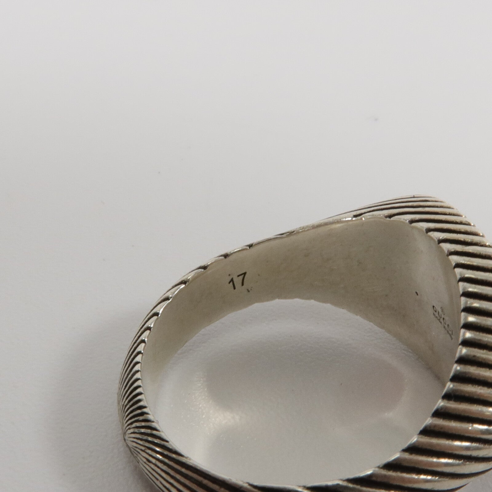 GUCCI 925純銀Sterling Silver GG Signet Ring戒指