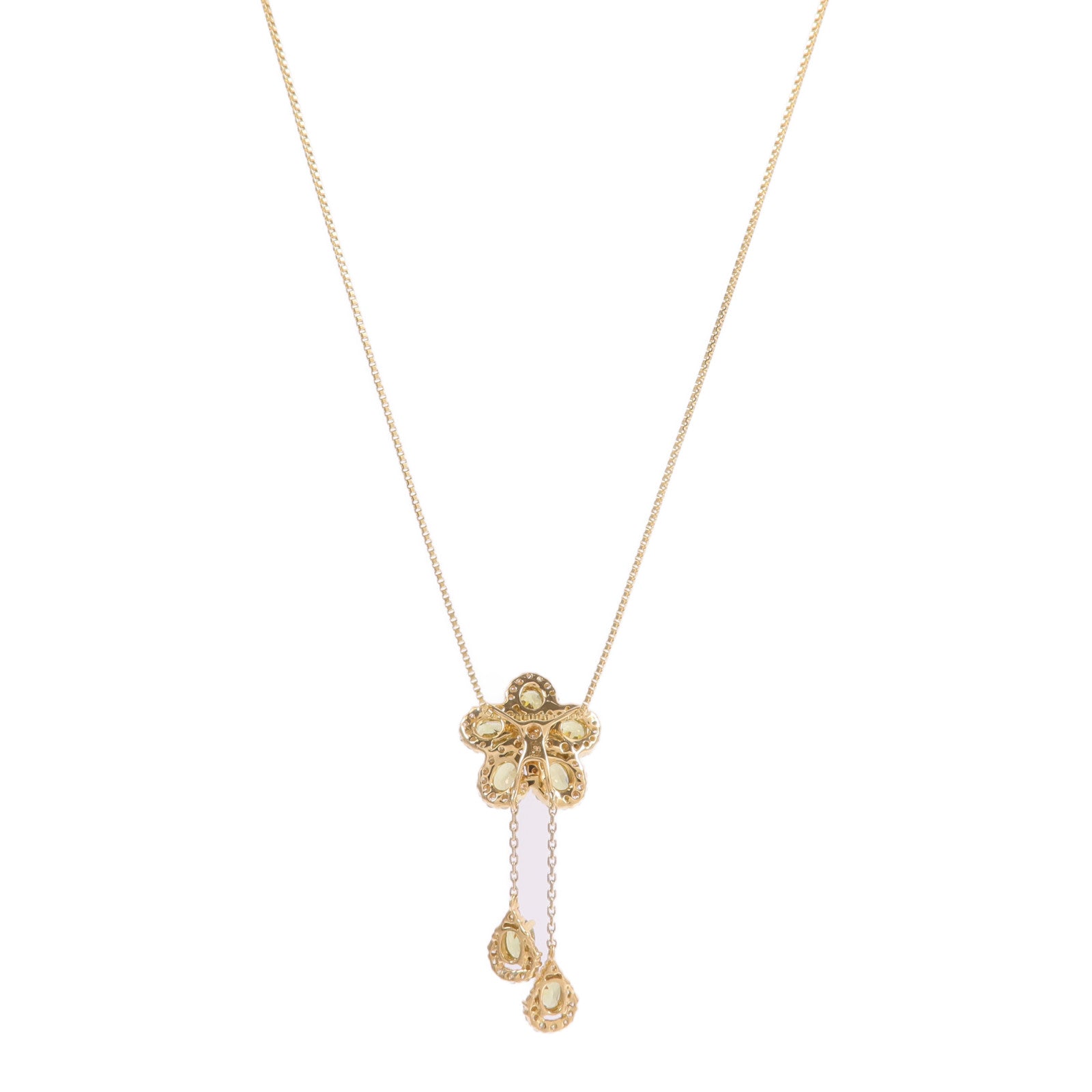JEWELRY 18K黃金Demantoid Garnet Diamond Necklace翠榴石/鑽石項鍊