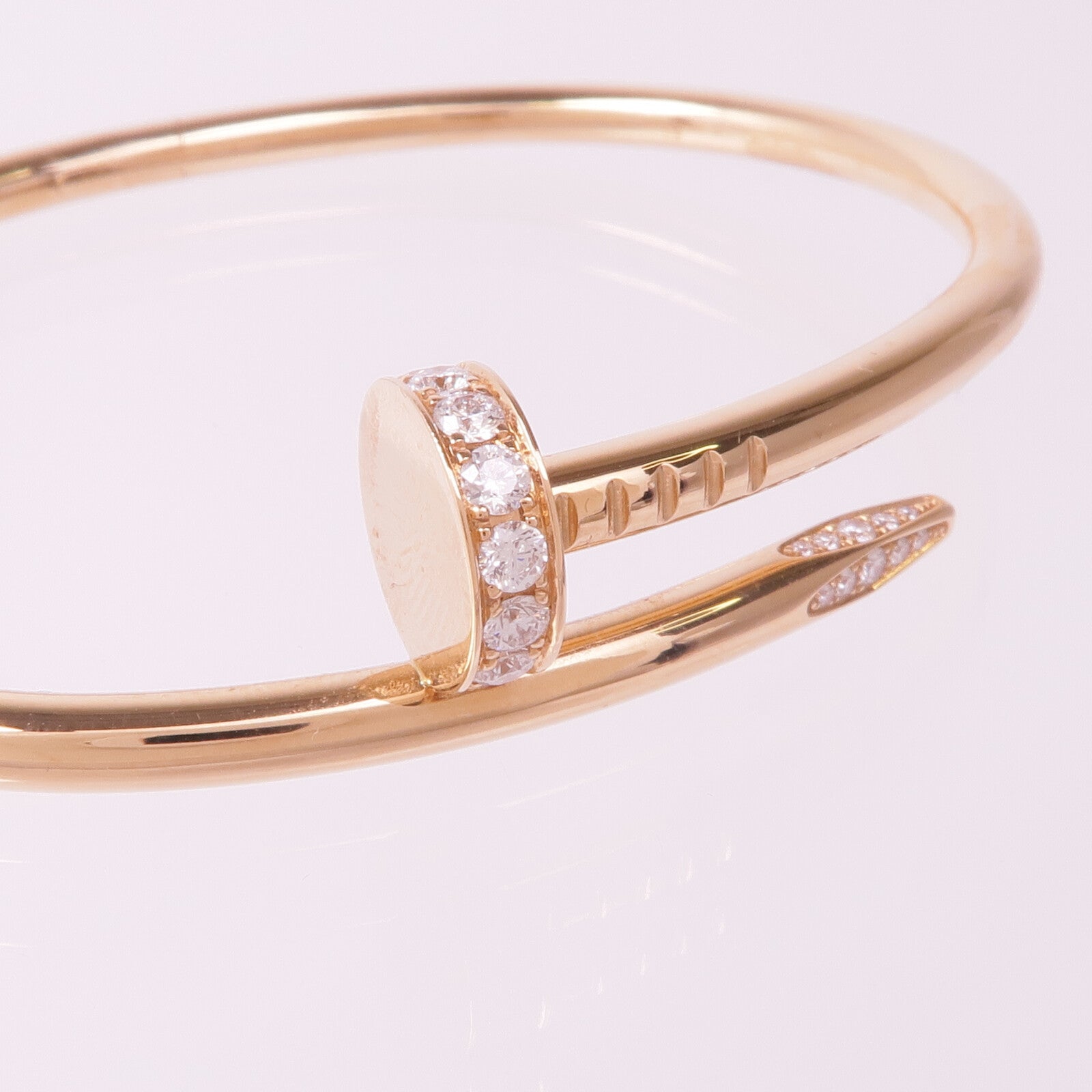 CARTIER 18K玫瑰金Juste un Clou Bracelet鑽石手鐲Cartier#17