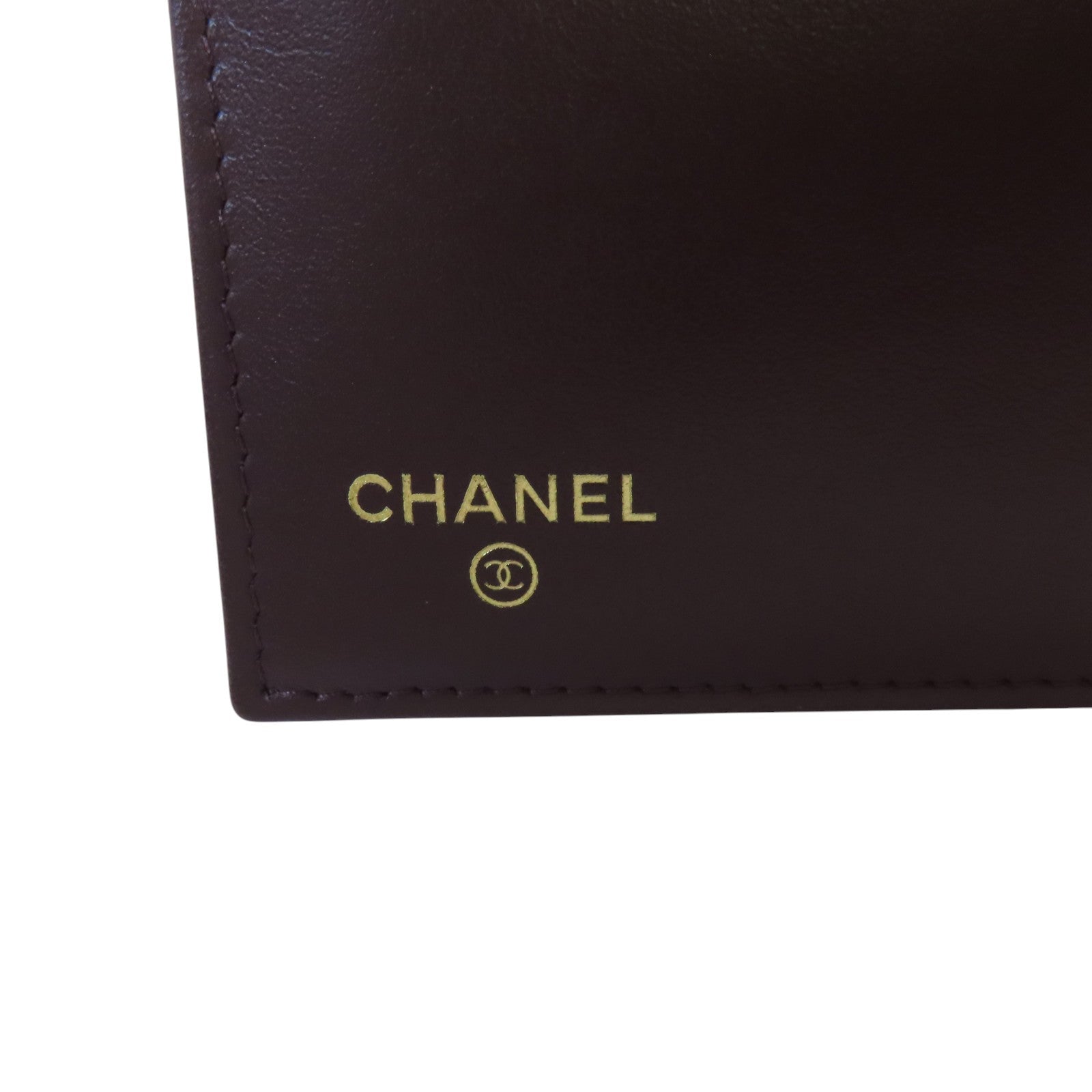 CHANEL 牛皮皮革Medium Wallet金扣短錢包