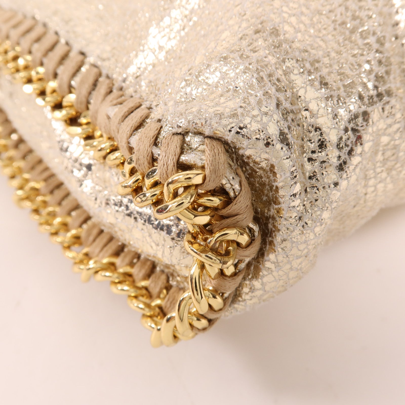 Stella McCartney 聚酯纖維Chain Shoulder金扣鏈帶肩背袋