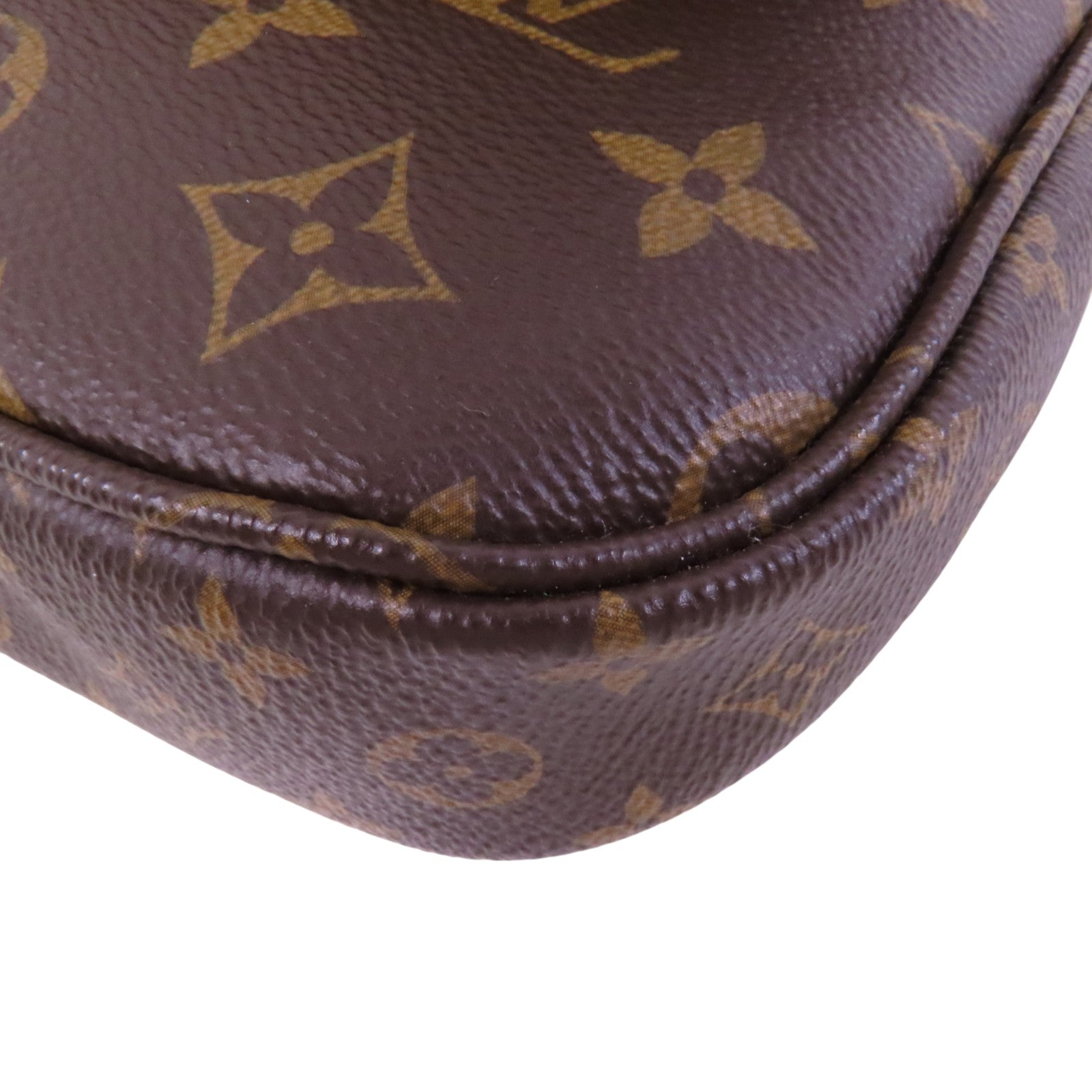 LOUIS VUITTON Monogram Mini Pochette Accessoirs金扣手挽肩背兩用袋