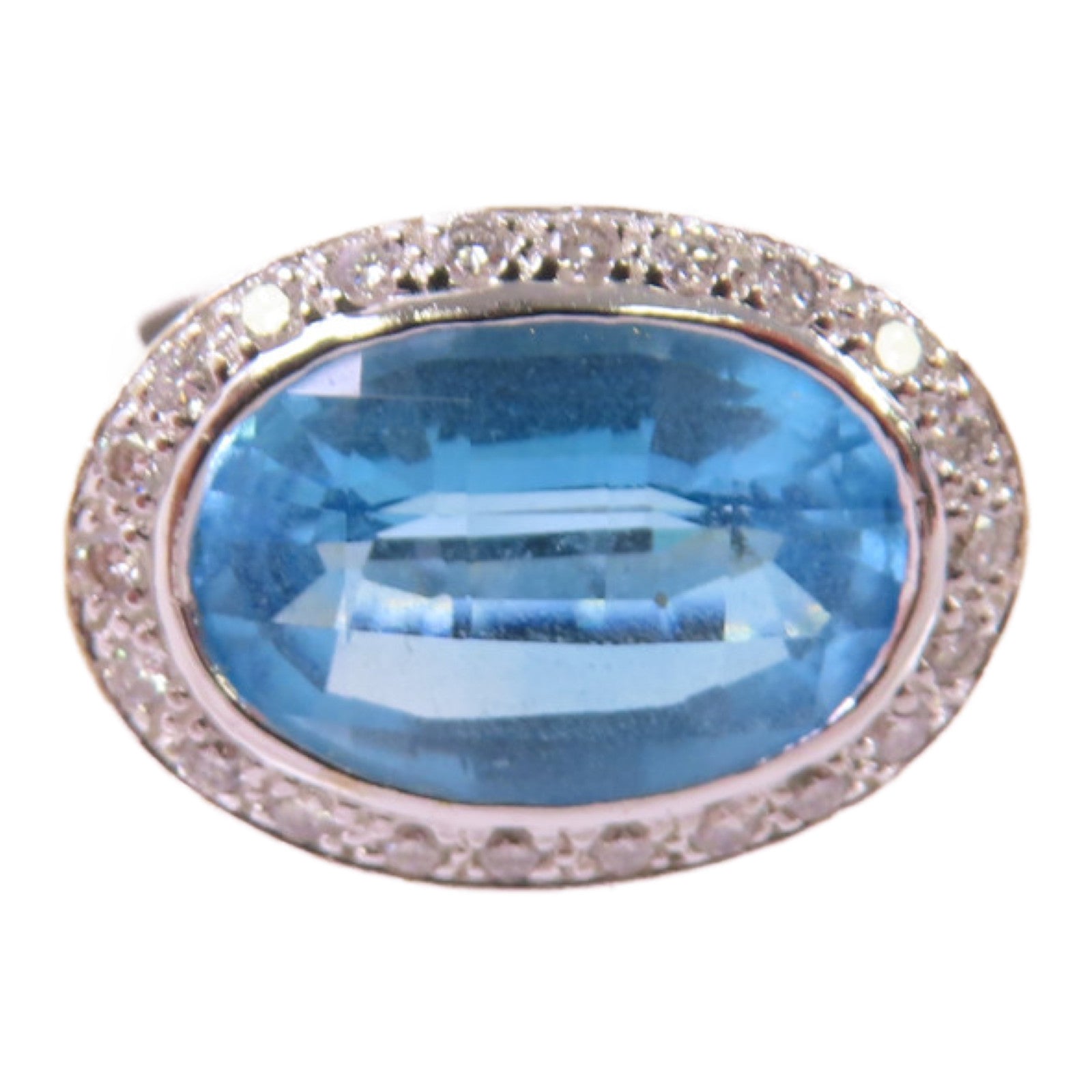 JEWELRY 18K白金/拓帕石Topaz Ring戒指US#5.25