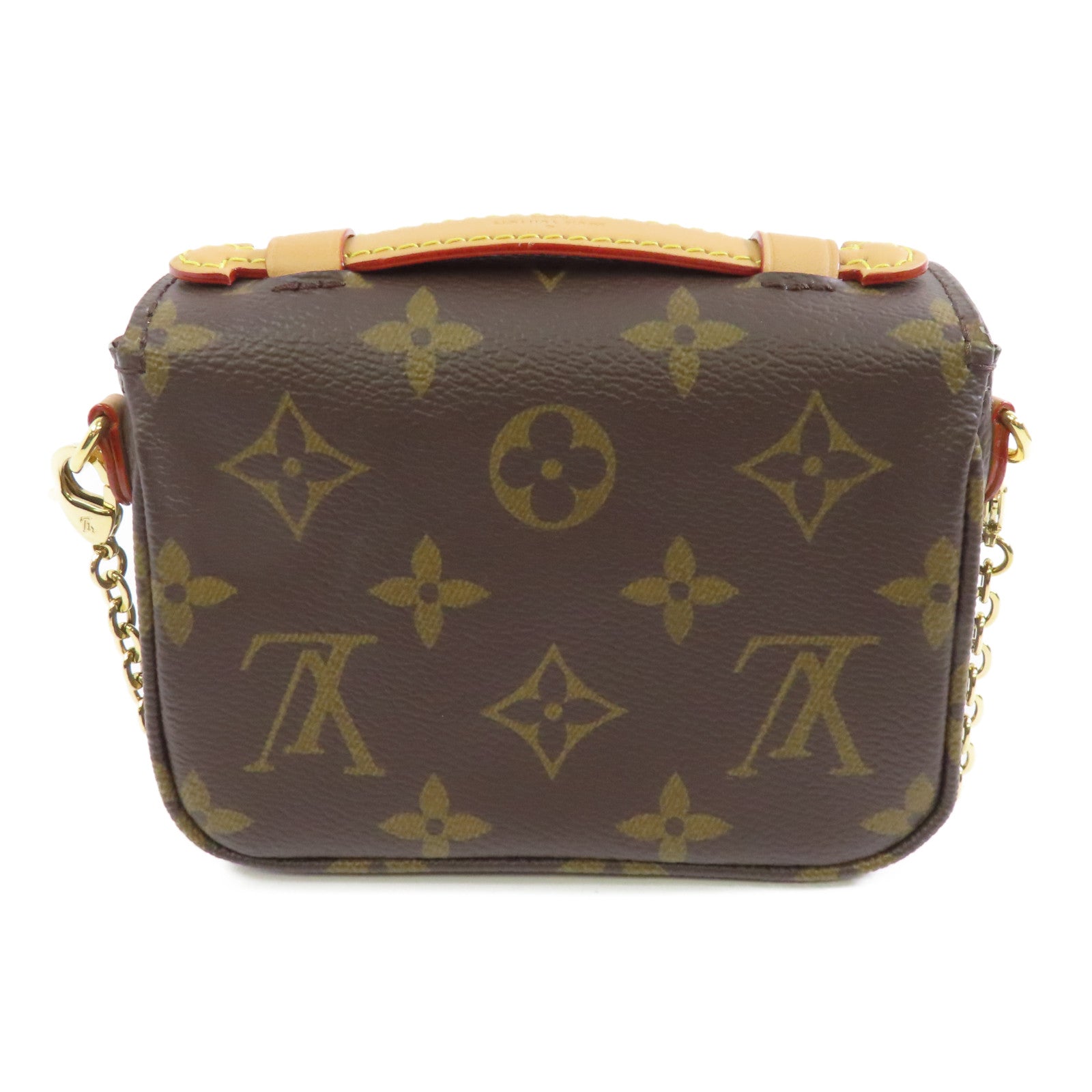 LOUIS VUITTON Monogram Micro Metis金扣手挽肩背兩用袋棕色
