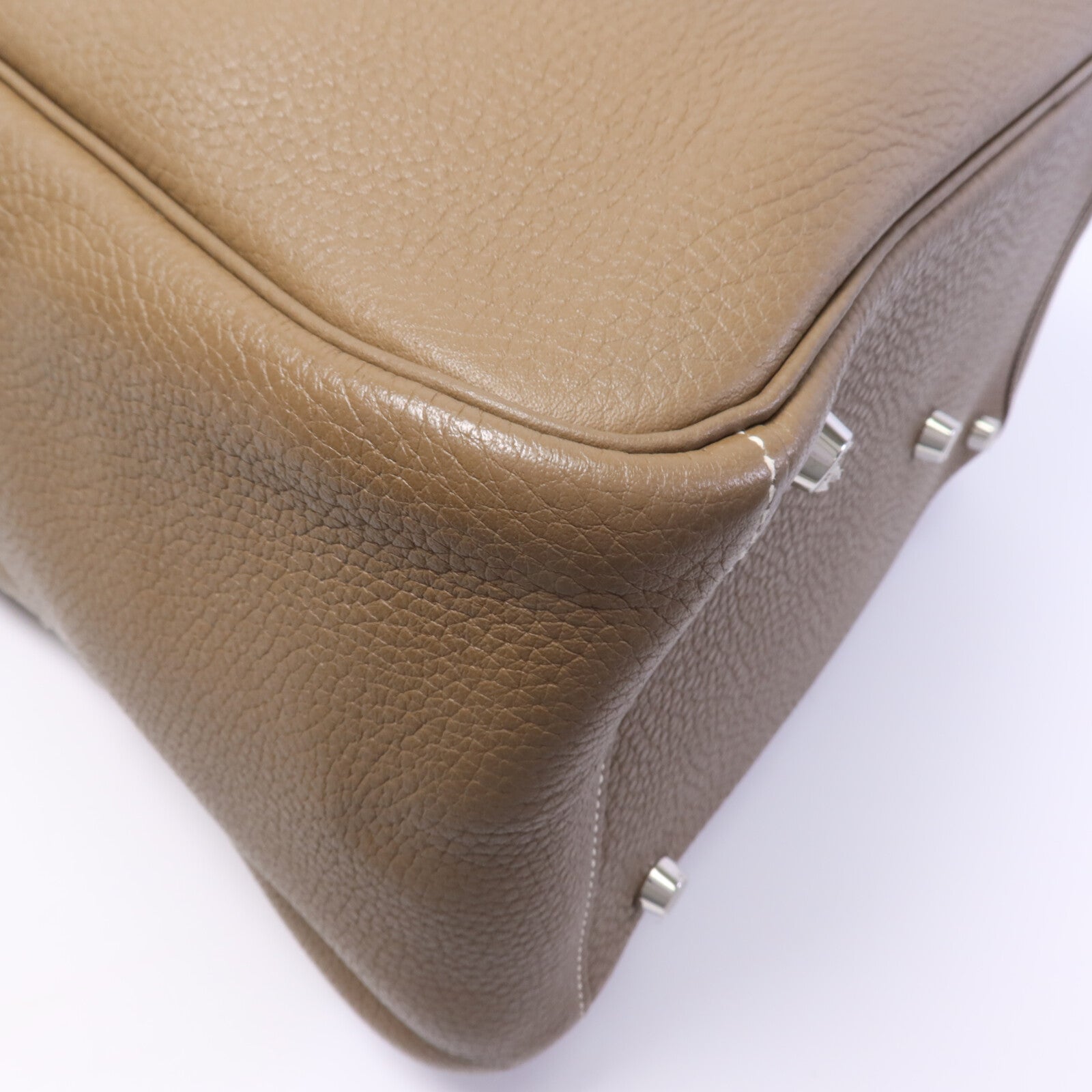 HERMES Clemence皮革Lindy 30手挽肩背兩用袋Etoupe