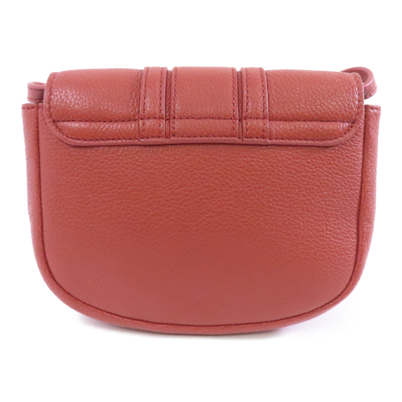 SEE BY CHLOE 牛皮皮革Shoulder Bag金扣肩背袋紅色