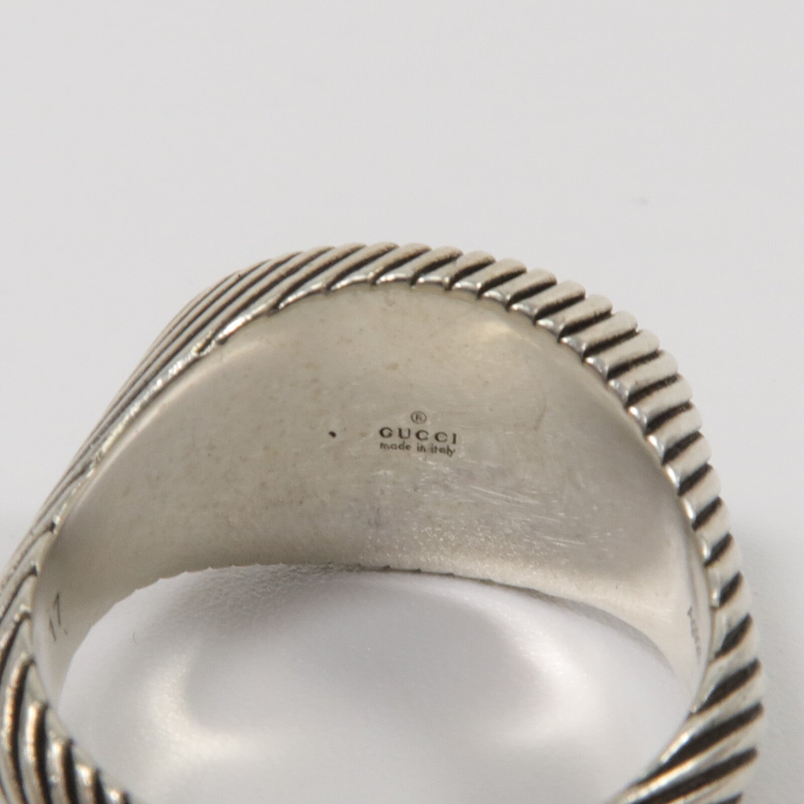 GUCCI 925純銀Sterling Silver GG Signet Ring戒指
