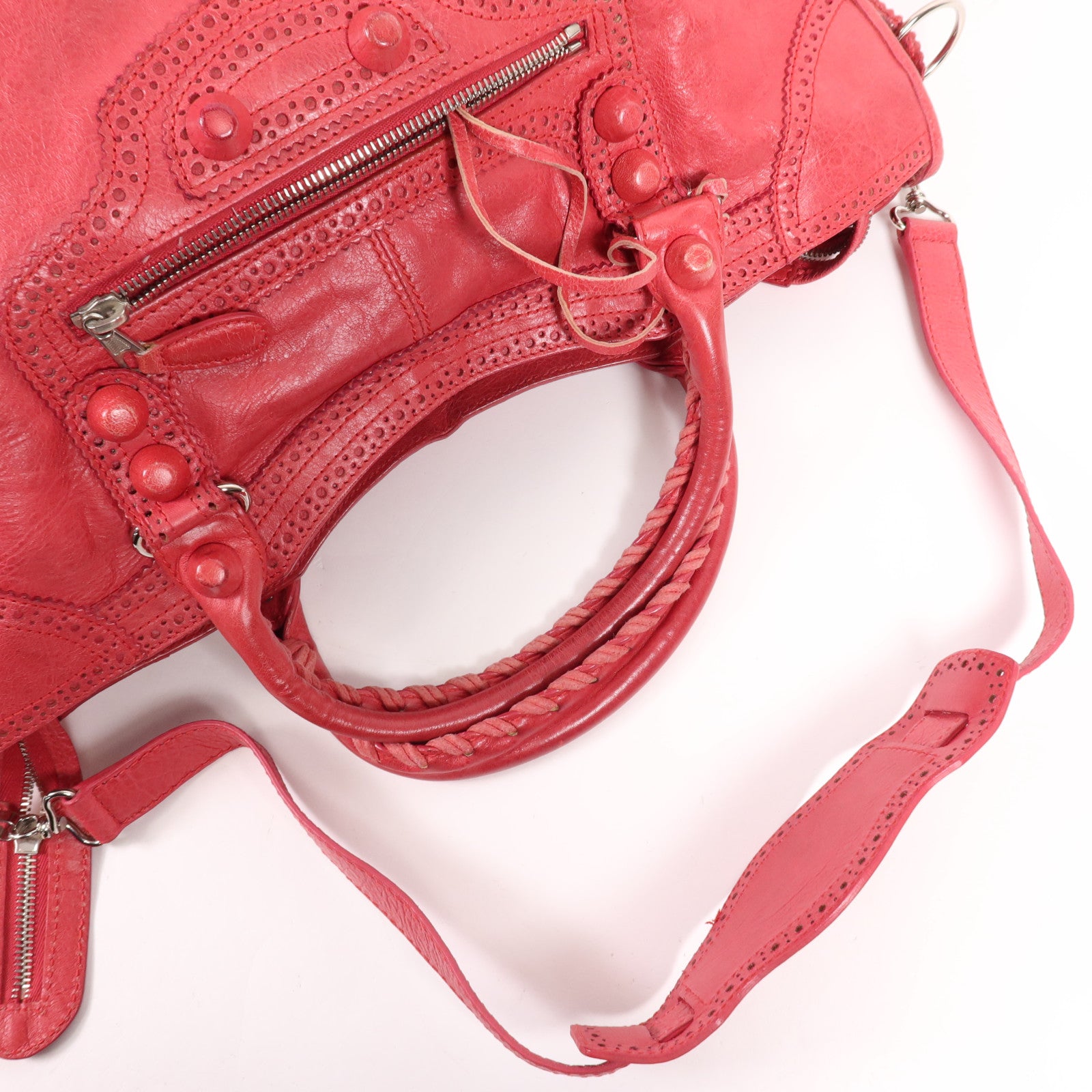 BALENCIAGA 牛皮皮革Giant City銀扣手挽肩背兩用袋