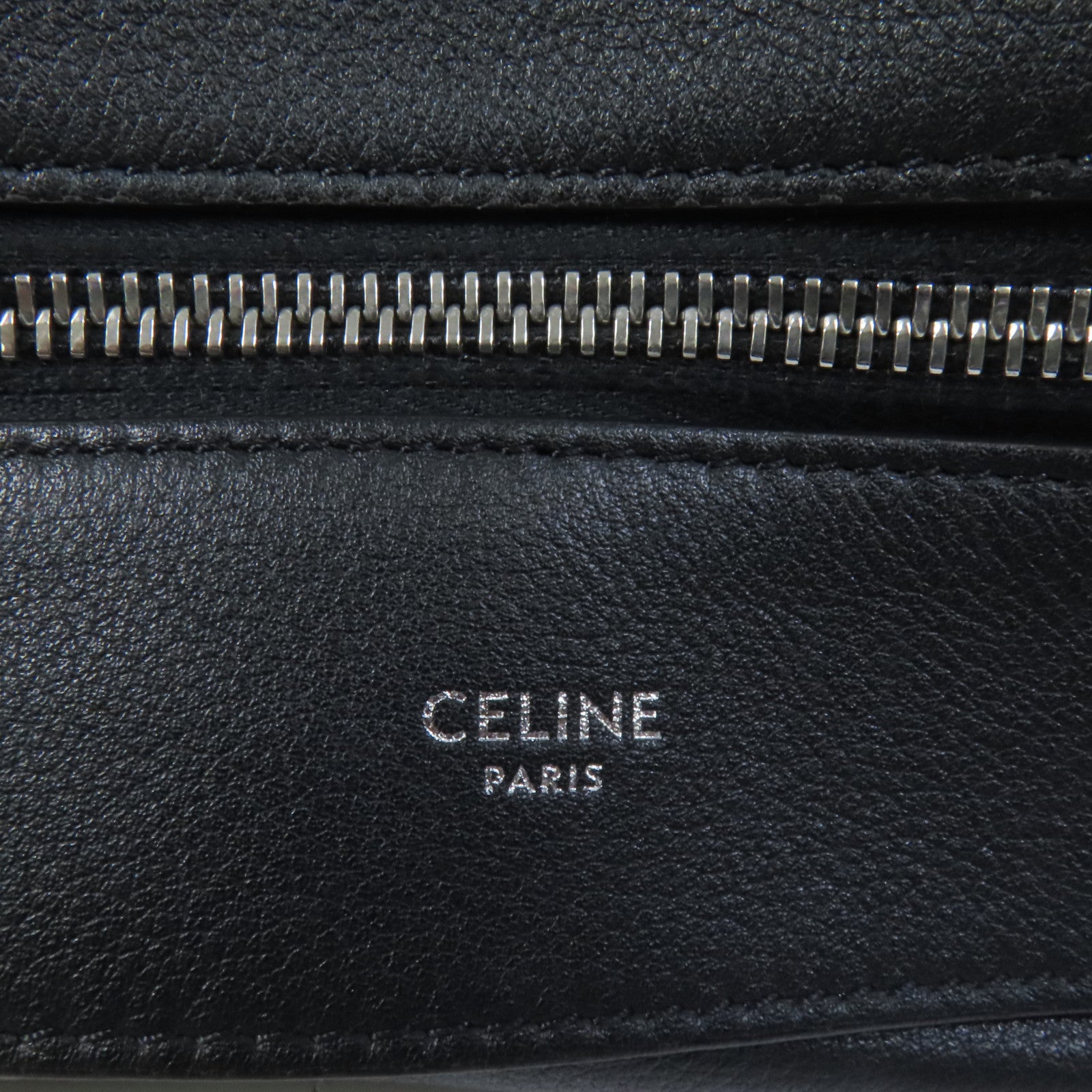 CELINE 牛皮皮革Romy銀扣手挽肩背兩用袋