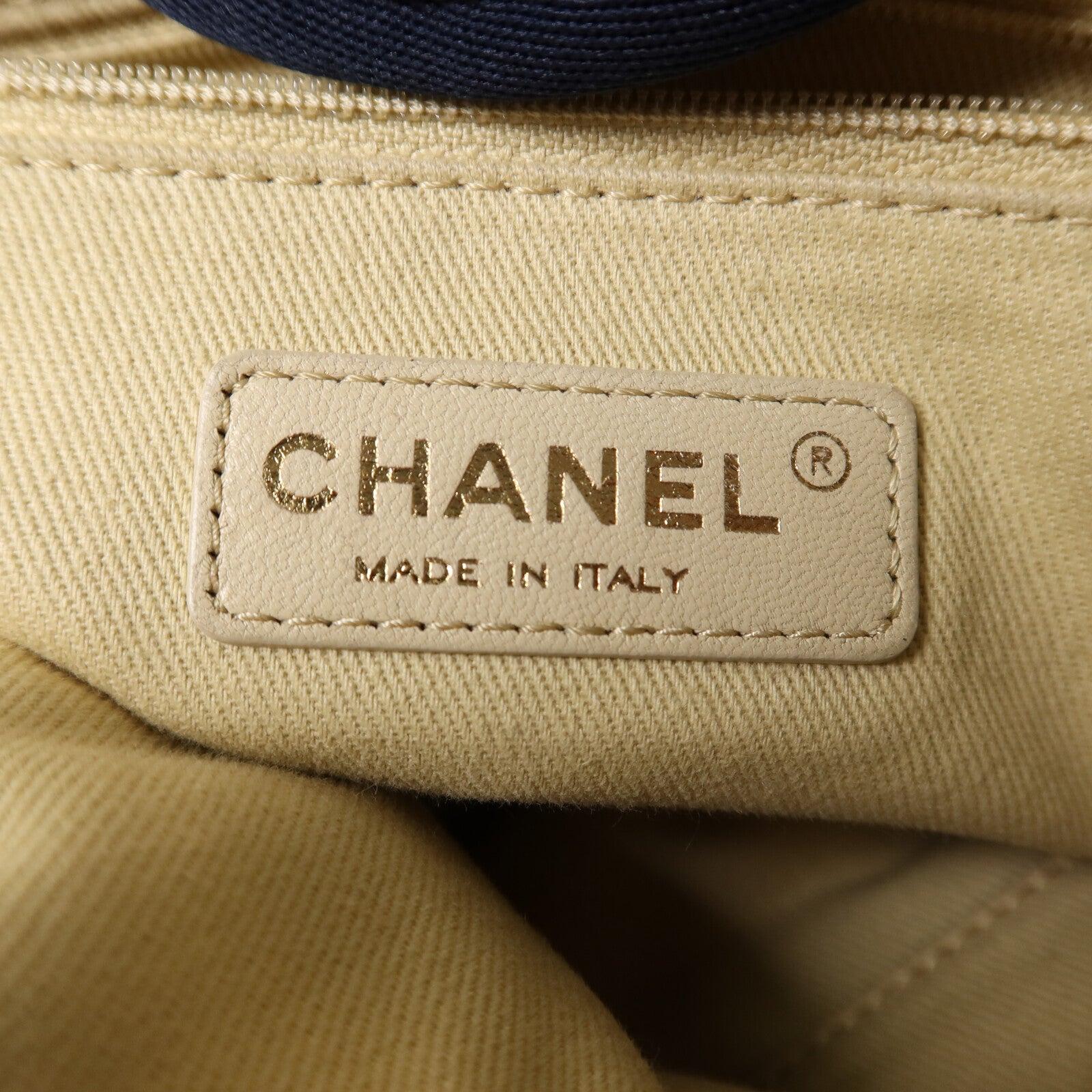 CHANEL 牛仔布Deauville Tote鏈帶手挽肩背兩用袋