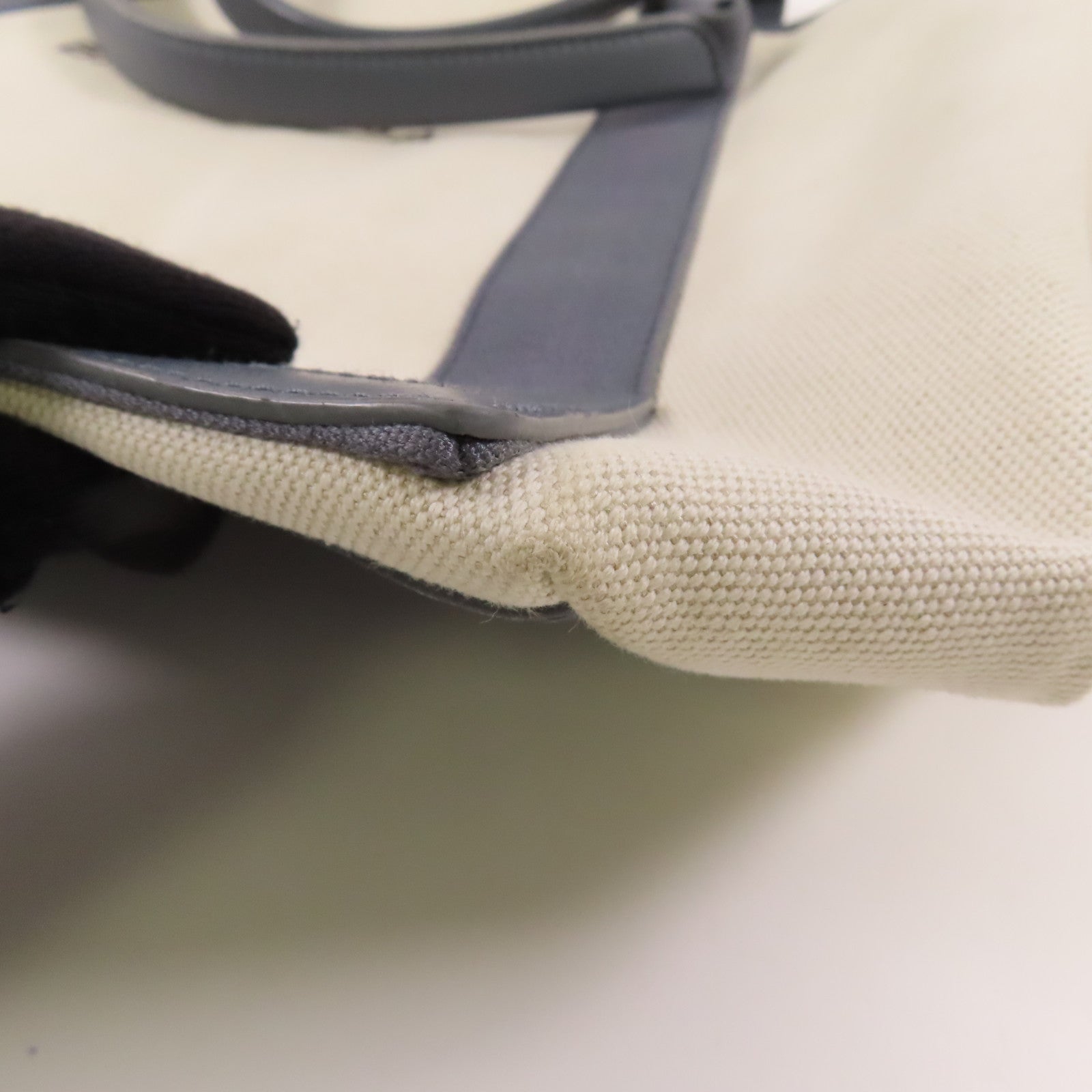 BALENCIAGA 帆布Cabas Bag銀扣手挽袋