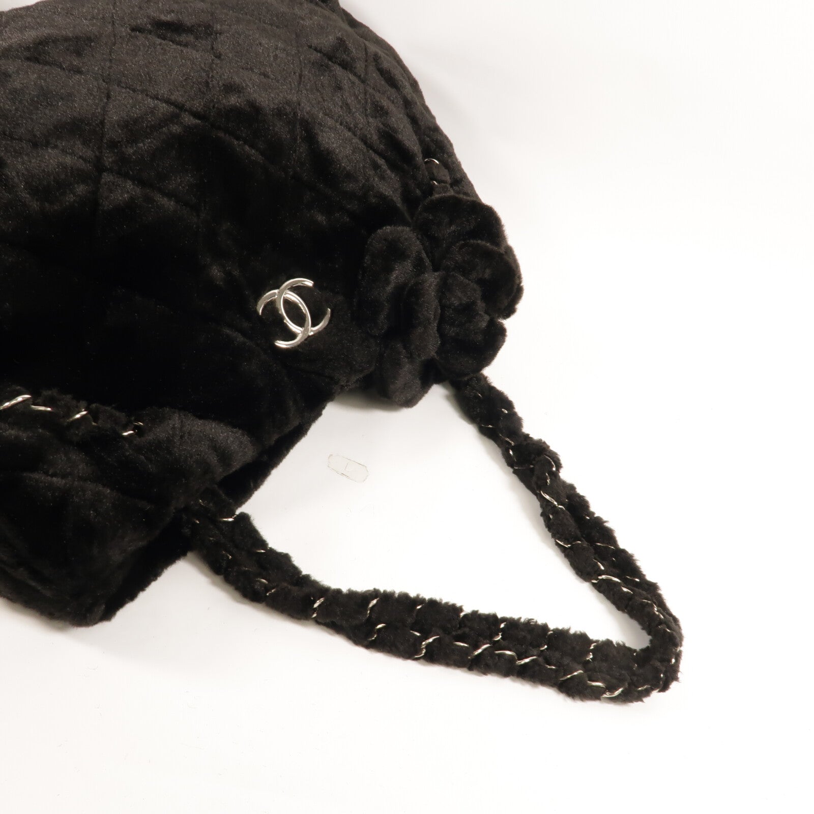 CHANEL Fantasy Fur Camellia Tote Bag肩背袋