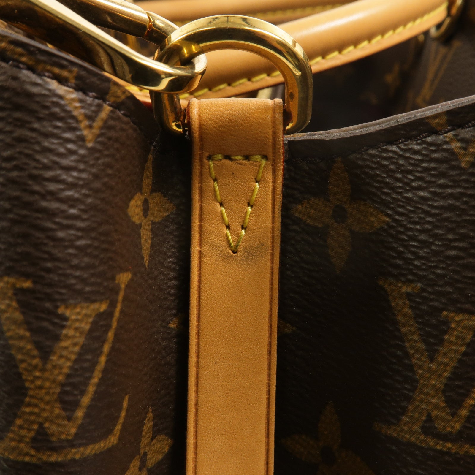 LOUIS VUITTON Monogram Montaigne MM金扣手挽肩背兩用袋