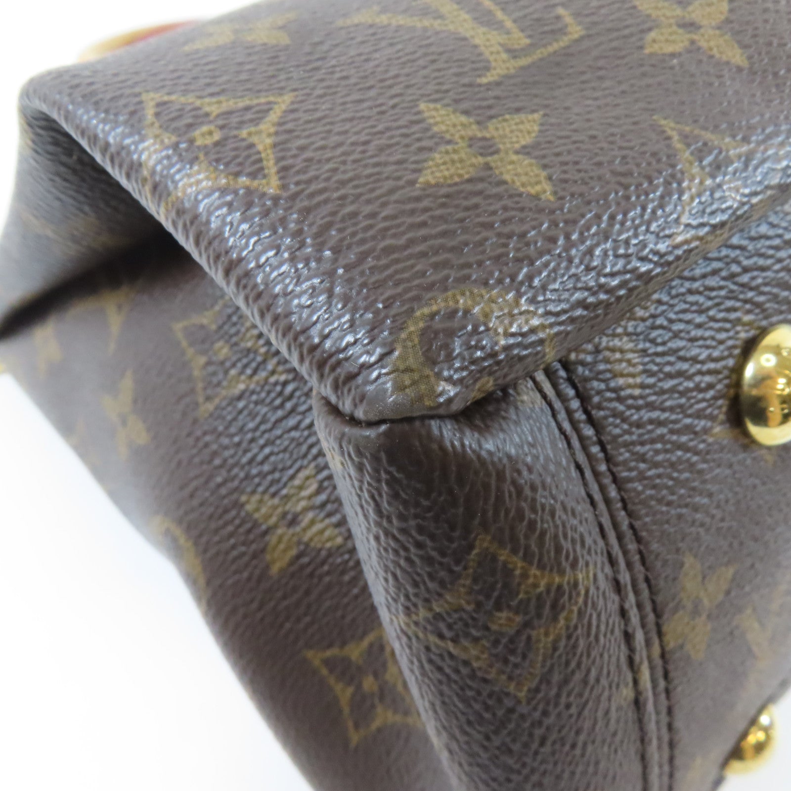 LOUIS VUITTON Monogram Pallas MM金扣手挽肩背兩用袋啡色/紫色