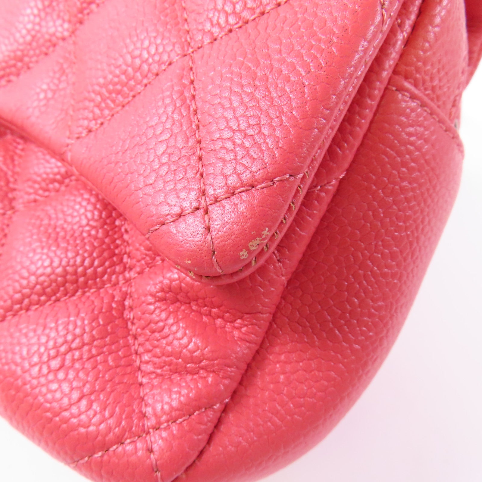 CHANEL CC SHW Chain Shoulder Bag Calfskin Leather Pink