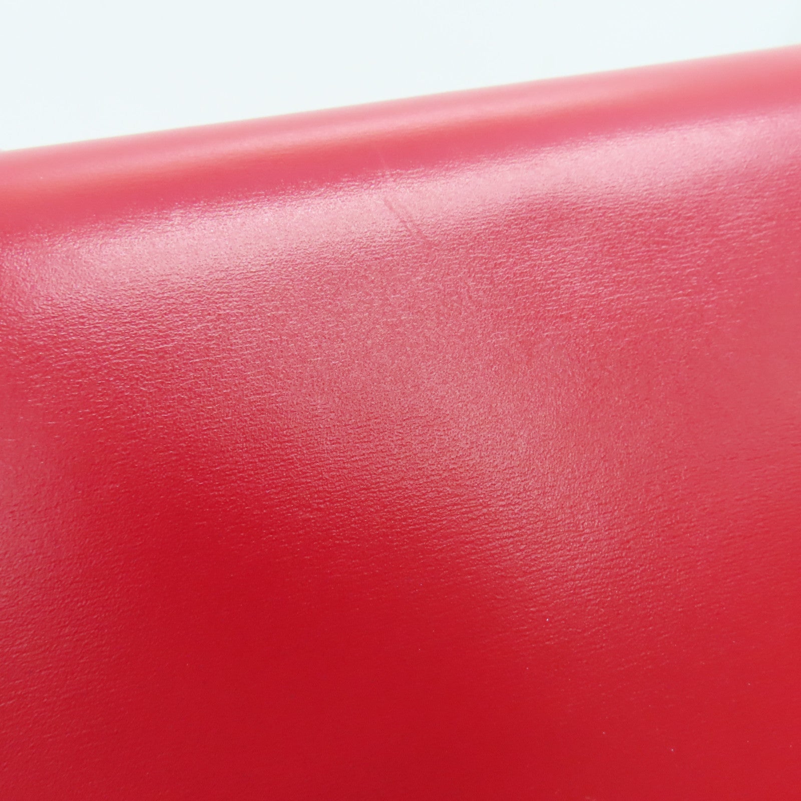 CELINE 牛皮皮革Classic Box银扣肩背袋红色