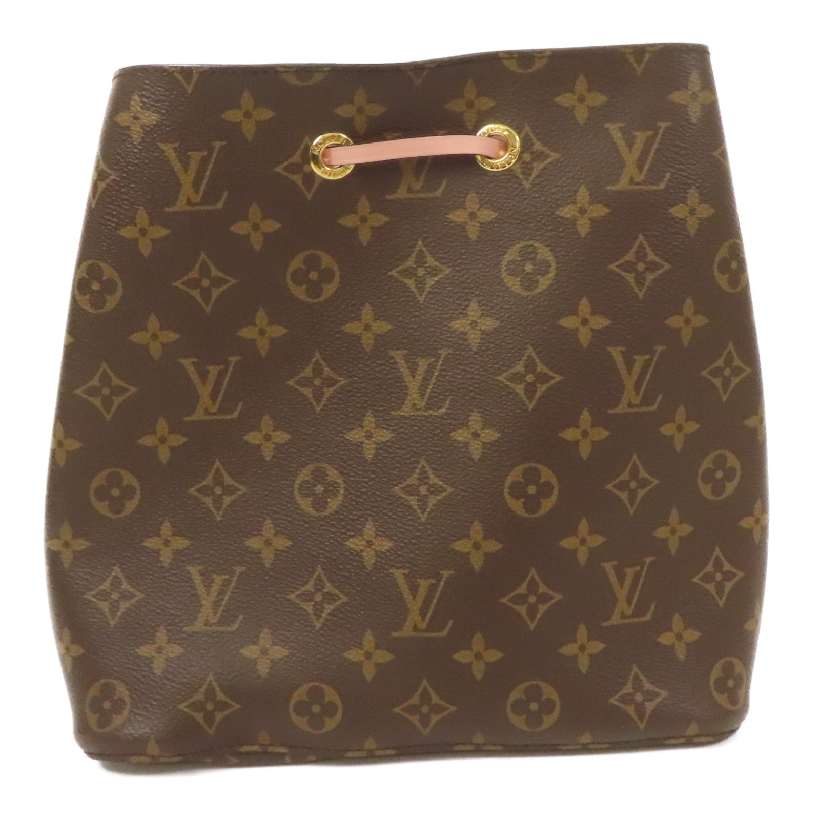 LOUIS VUITTON Monogram Neo Noe金扣手挽肩背兩用袋棕色/粉紅色