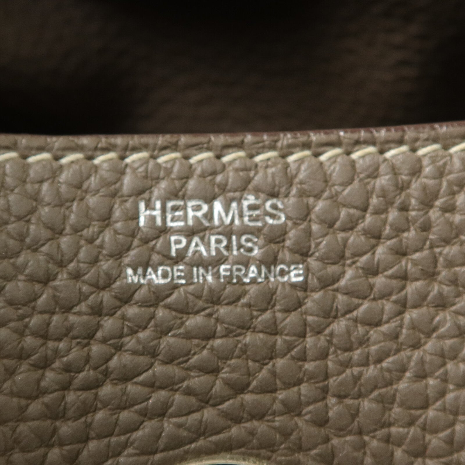 HERMES Clemence皮革Lindy 34手挽肩背兩用袋Etoupe