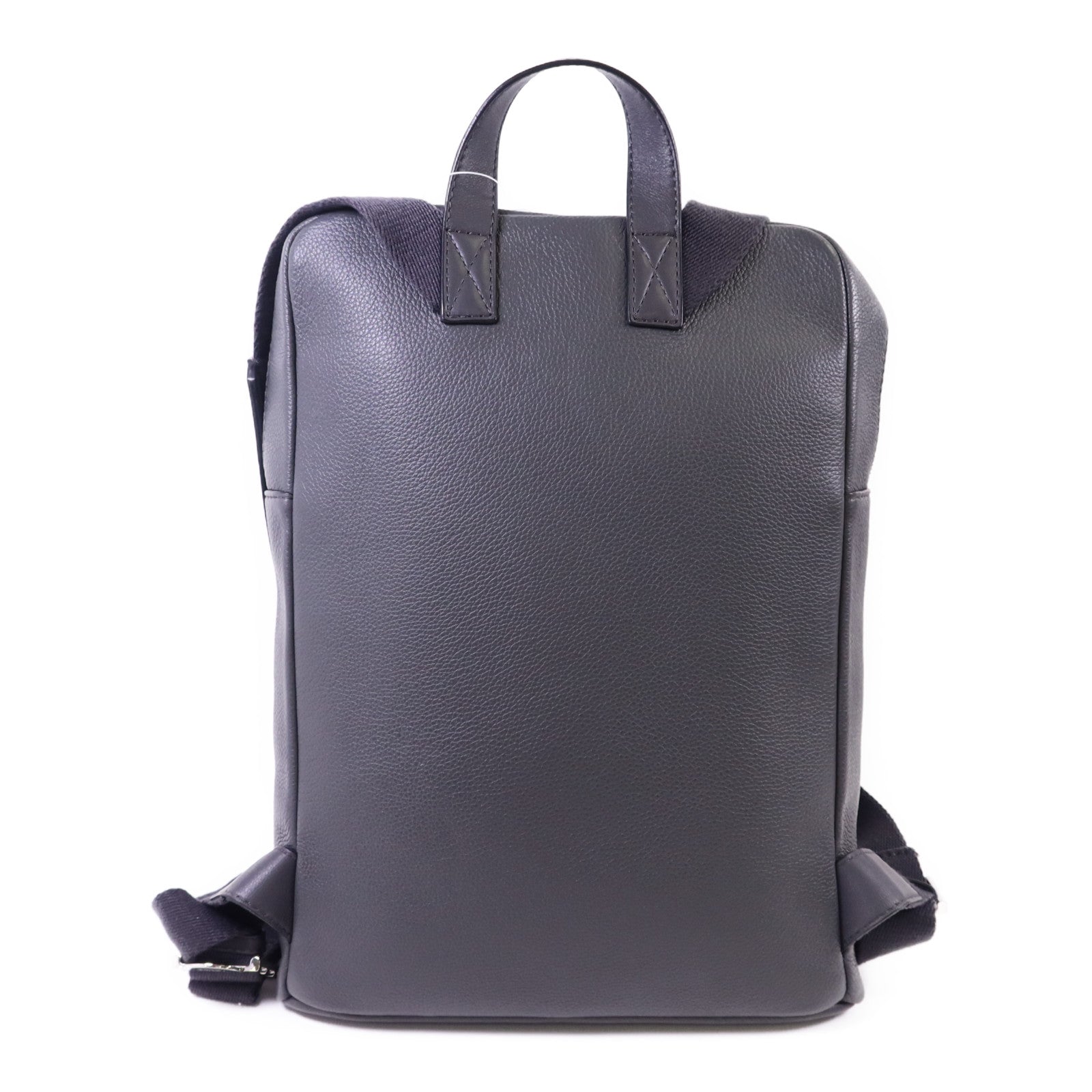 LOEWE 牛皮皮革Military Backpack銀扣背包
