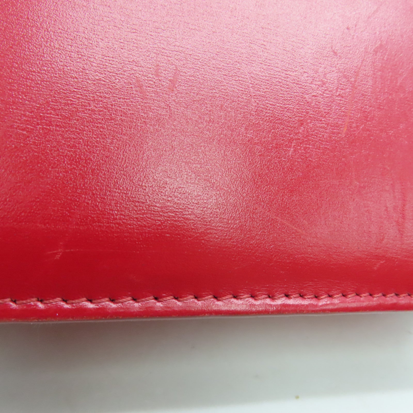 CELINE 牛皮皮革Classic Box银扣肩背袋红色
