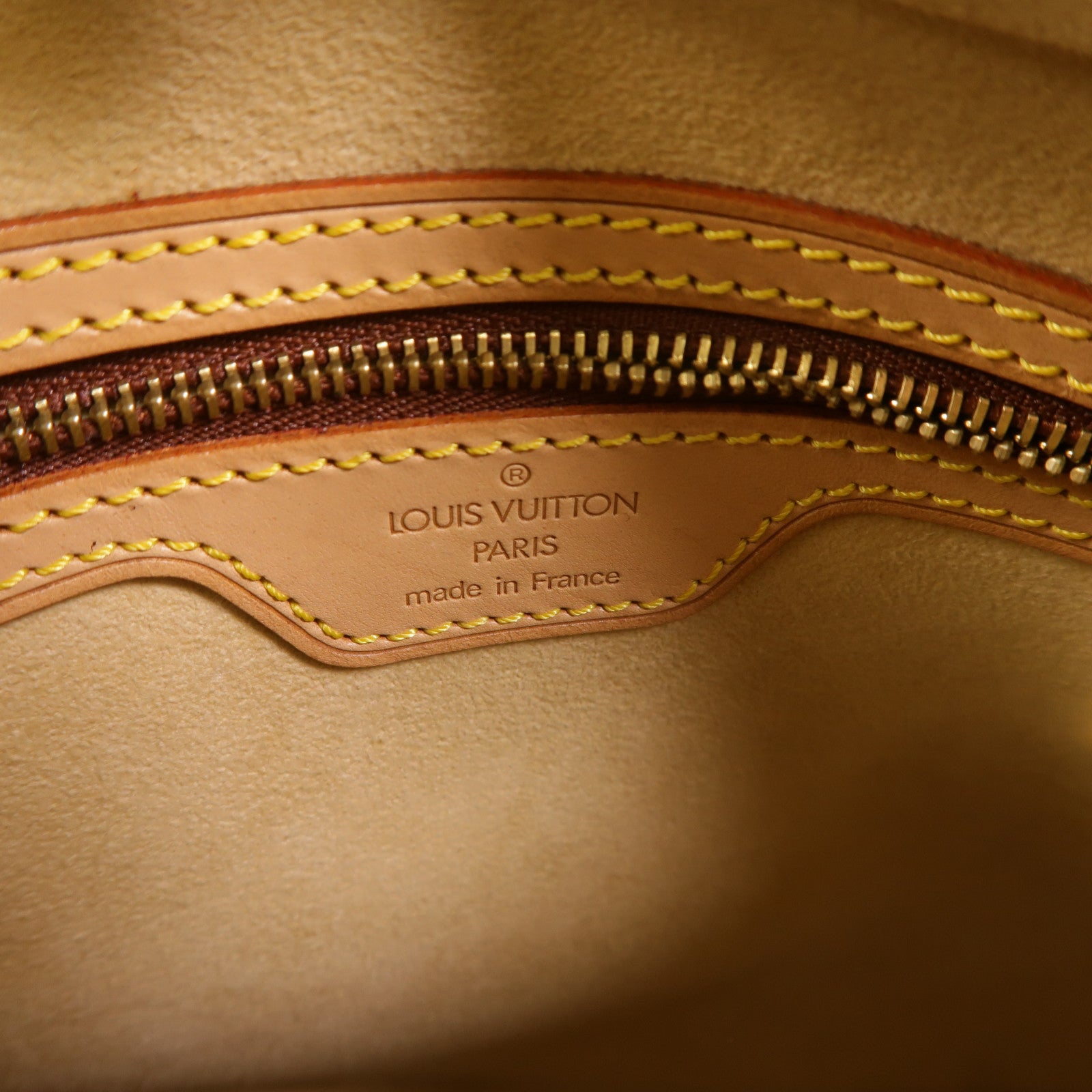 LOUIS VUITTON Monogram Looping MM金扣肩背袋棕色