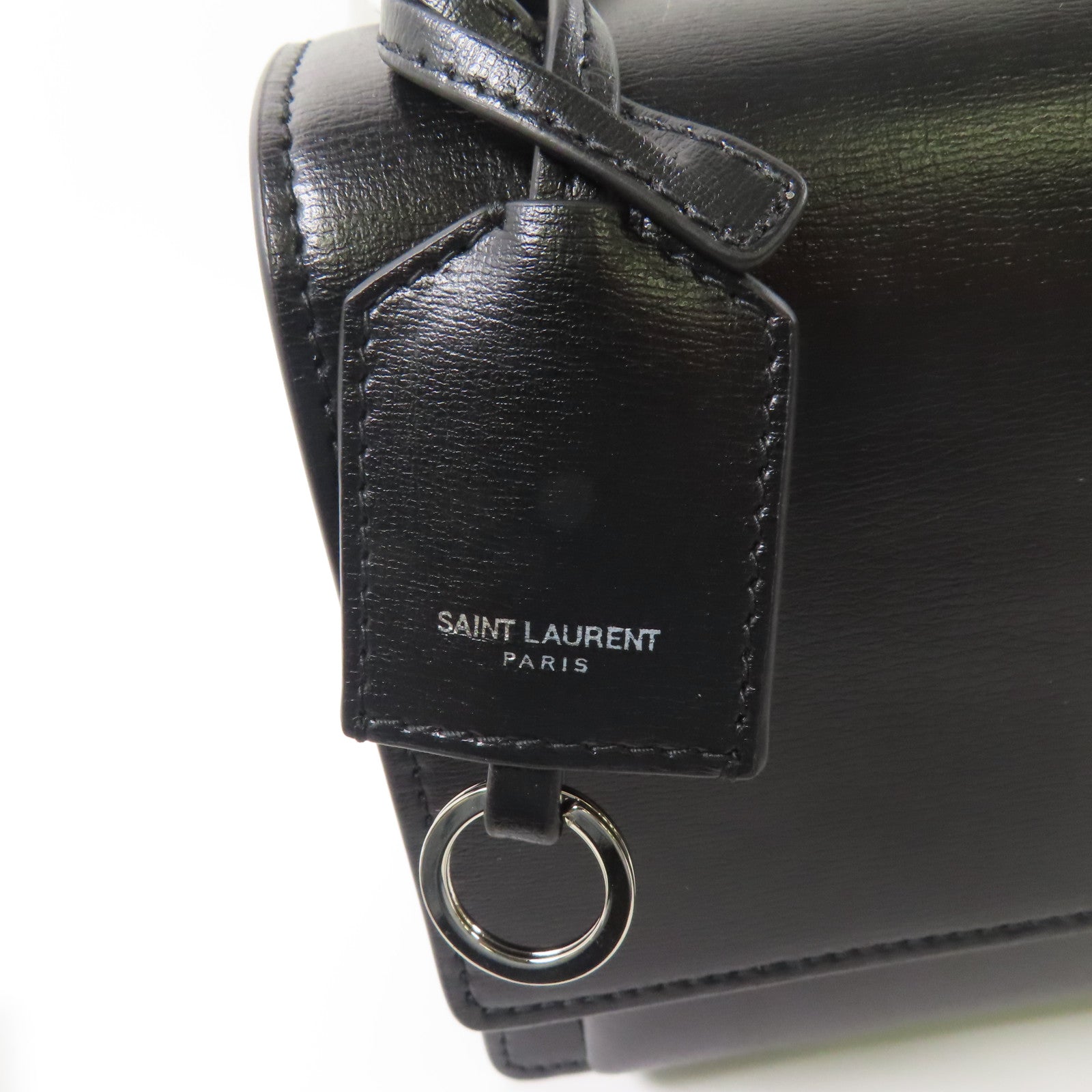 SAINT LAURENT 牛皮皮革Sunset Medium銀扣肩背袋