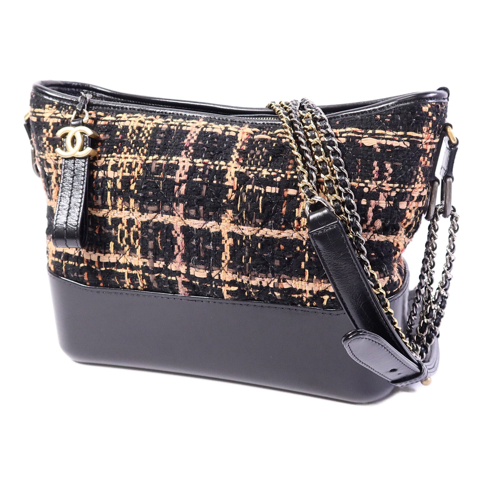 CHANEL 【激減優惠】Tweed Gabrielle Medium鏈帶肩背袋