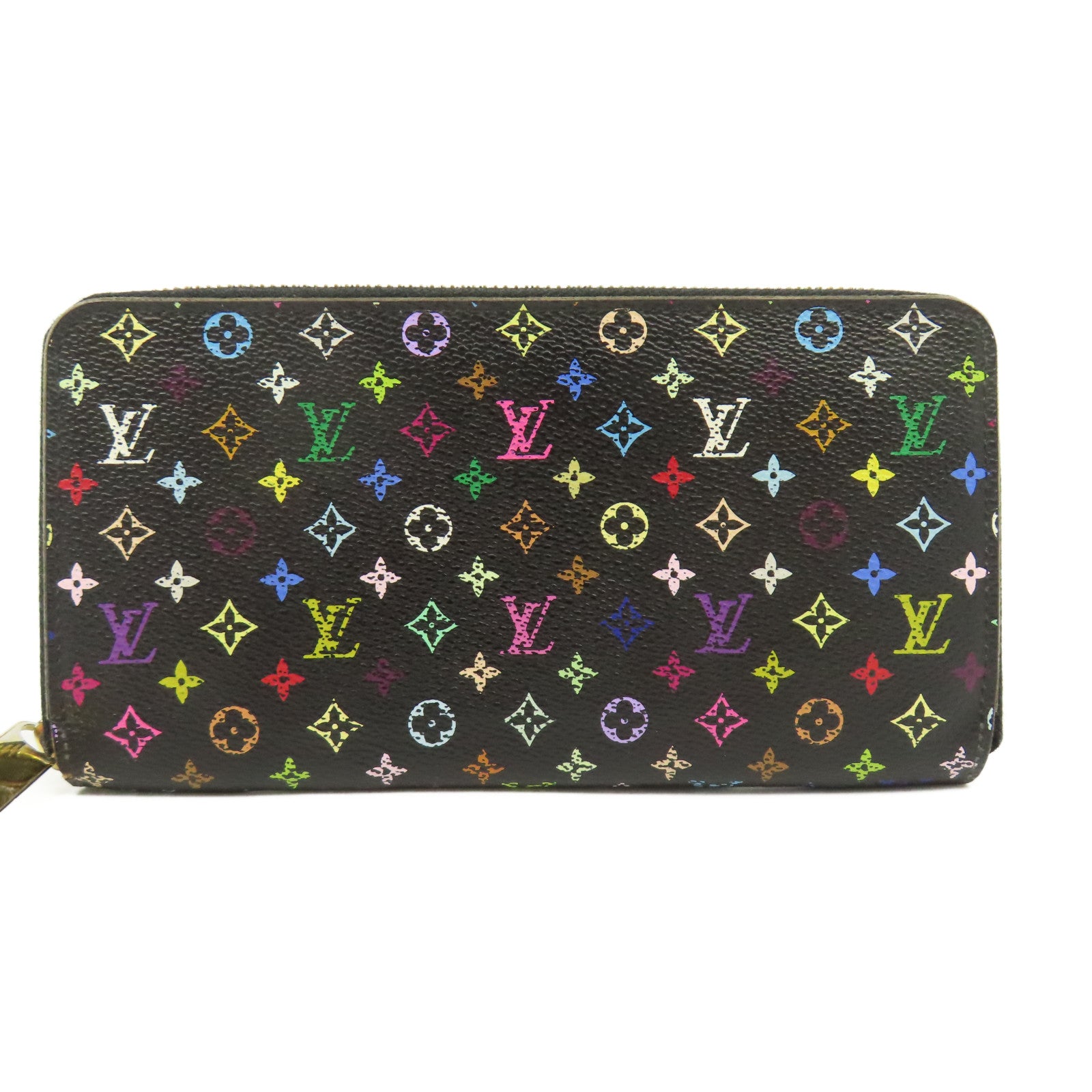 LOUIS VUITTON 【激減優惠】Monogram Multicolore Zippy wallet金扣長錢包黑色