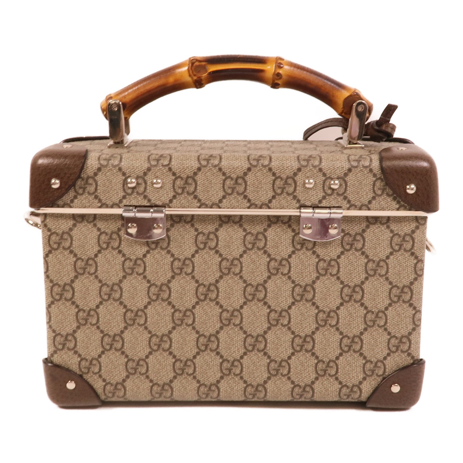 GUCCI 塗層帆布Globe Trotter GG Beauty Case手挽肩背兩用袋