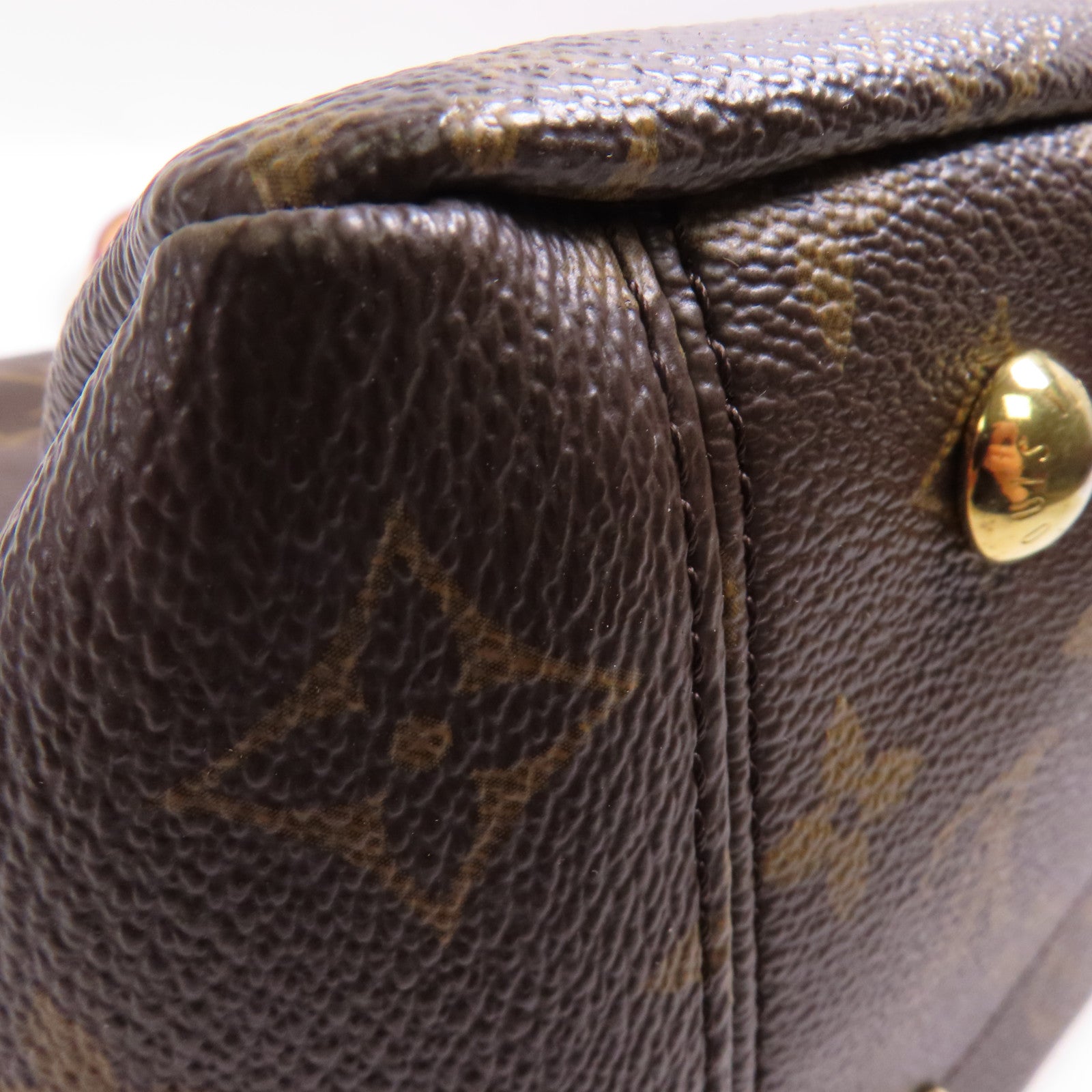 LOUIS VUITTON LV GHW Pallas MM 2 Way Shoulder Bag M40929 Monogram Brown/Yellow