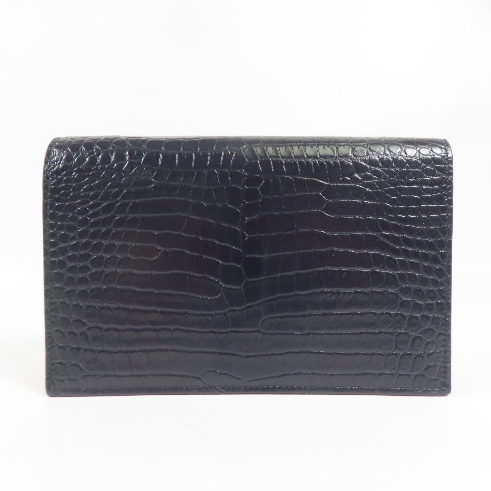 SAINT LAURENT 牛皮皮革Shoulder Bag銀扣鏈帶肩背袋