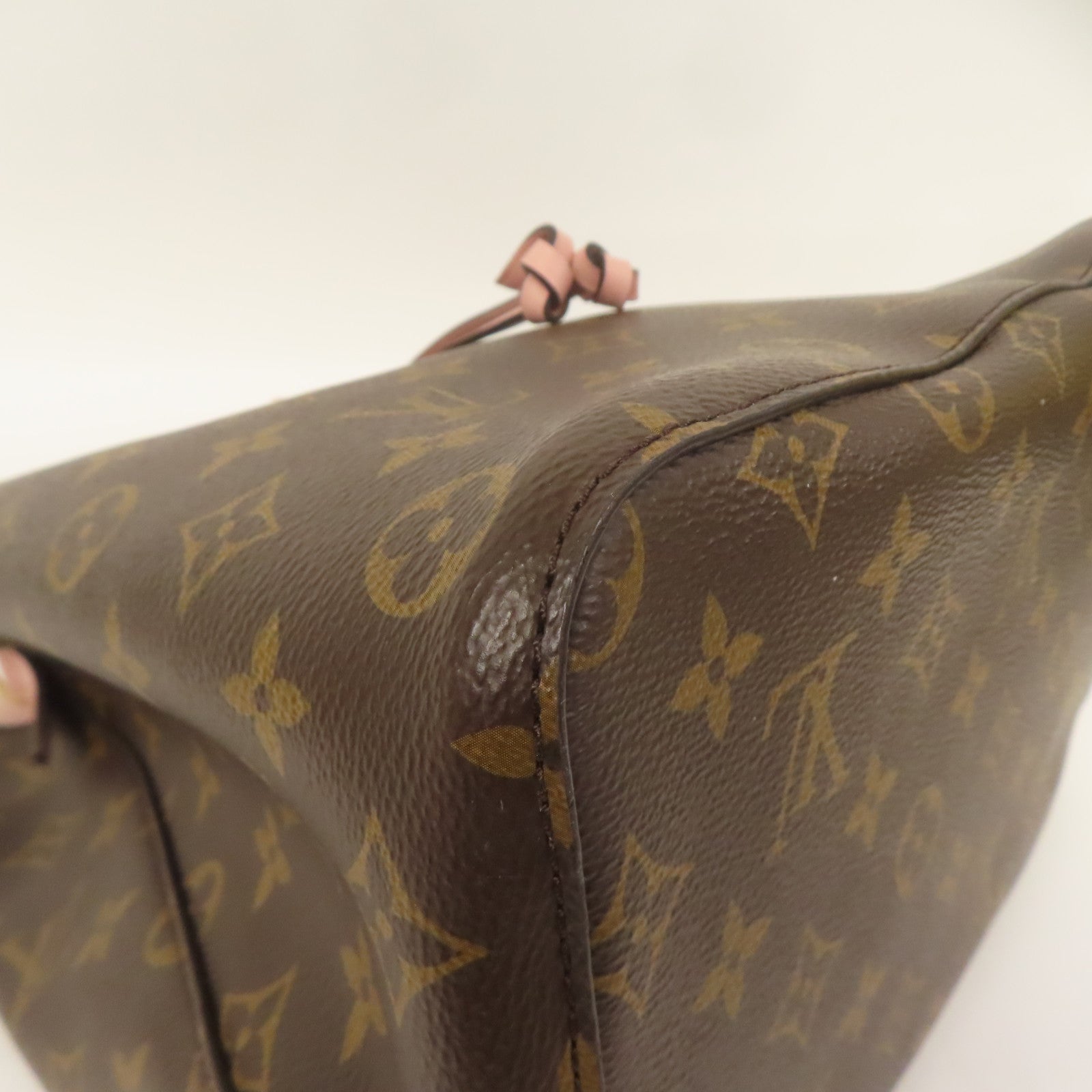 LOUIS VUITTON Monogram Neo Noe金扣手挽肩背兩用袋棕色/粉紅色