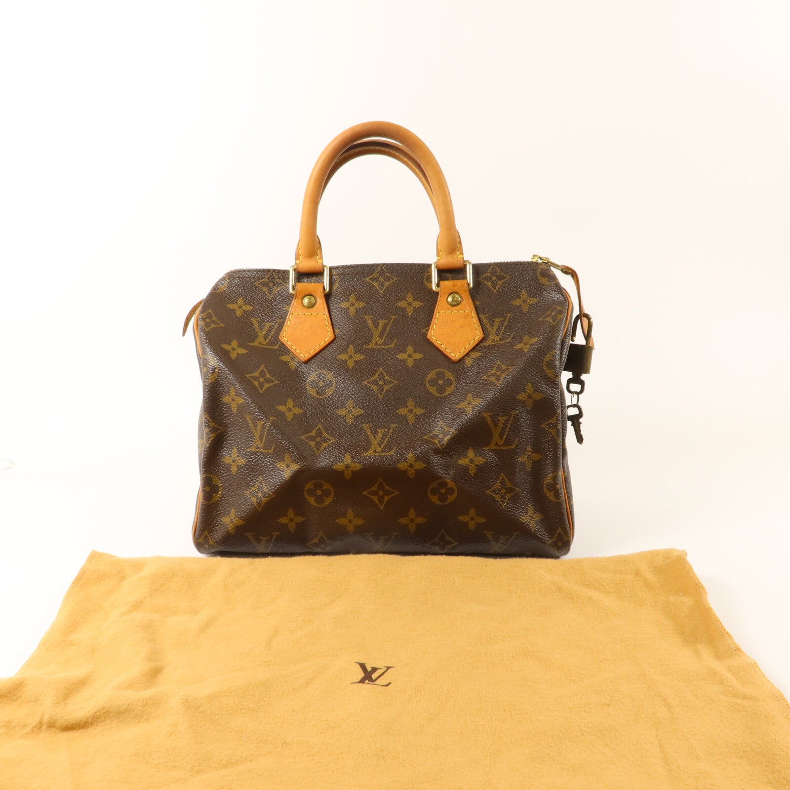 LOUIS VUITTON Monogram Speedy 25金扣手挽袋