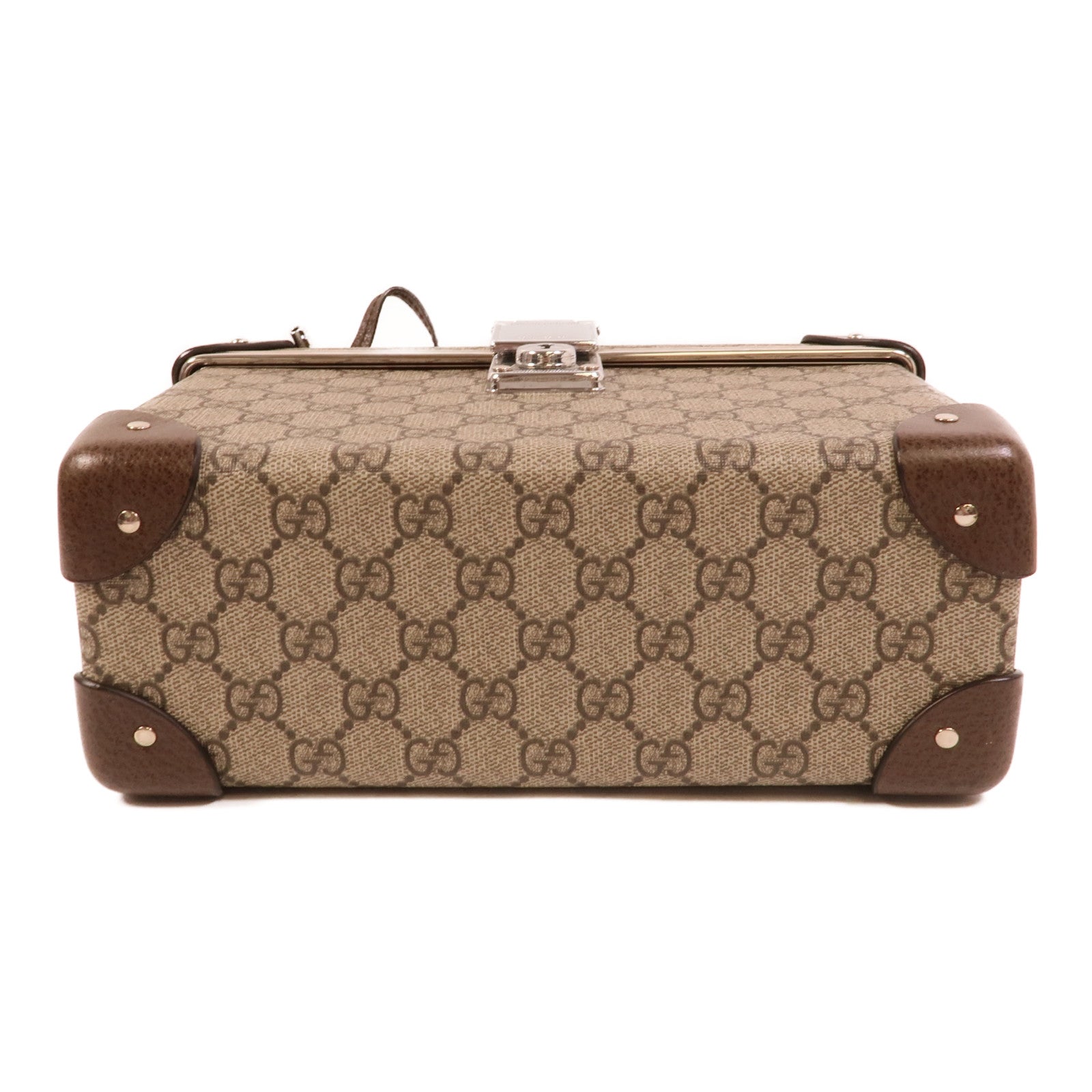GUCCI 塗層帆布Globe Trotter GG Beauty Case手挽肩背兩用袋