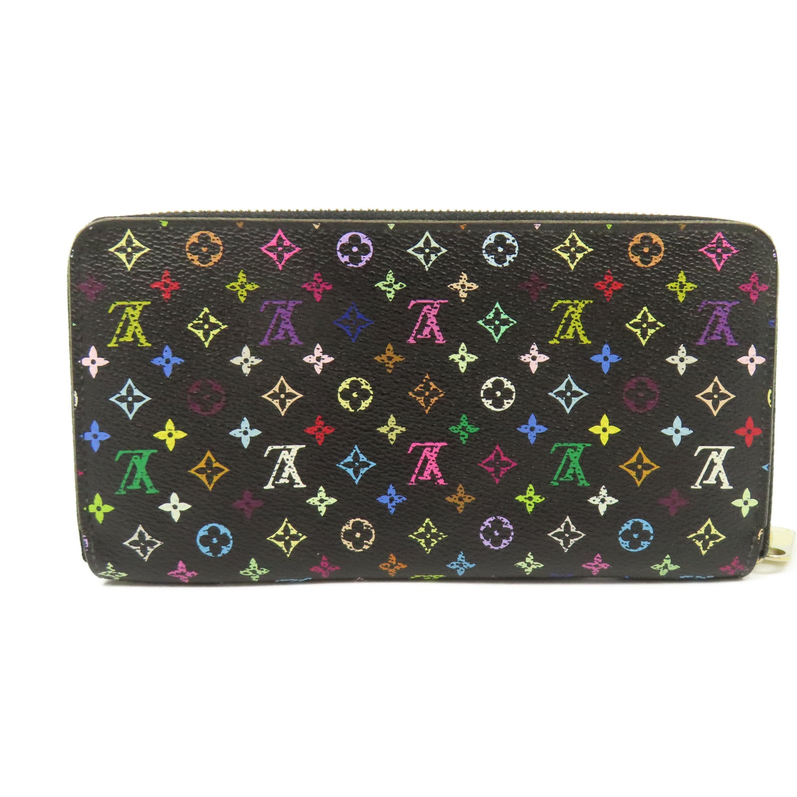LOUIS VUITTON 【激減優惠】Monogram Multicolore Zippy wallet金扣長錢包黑色