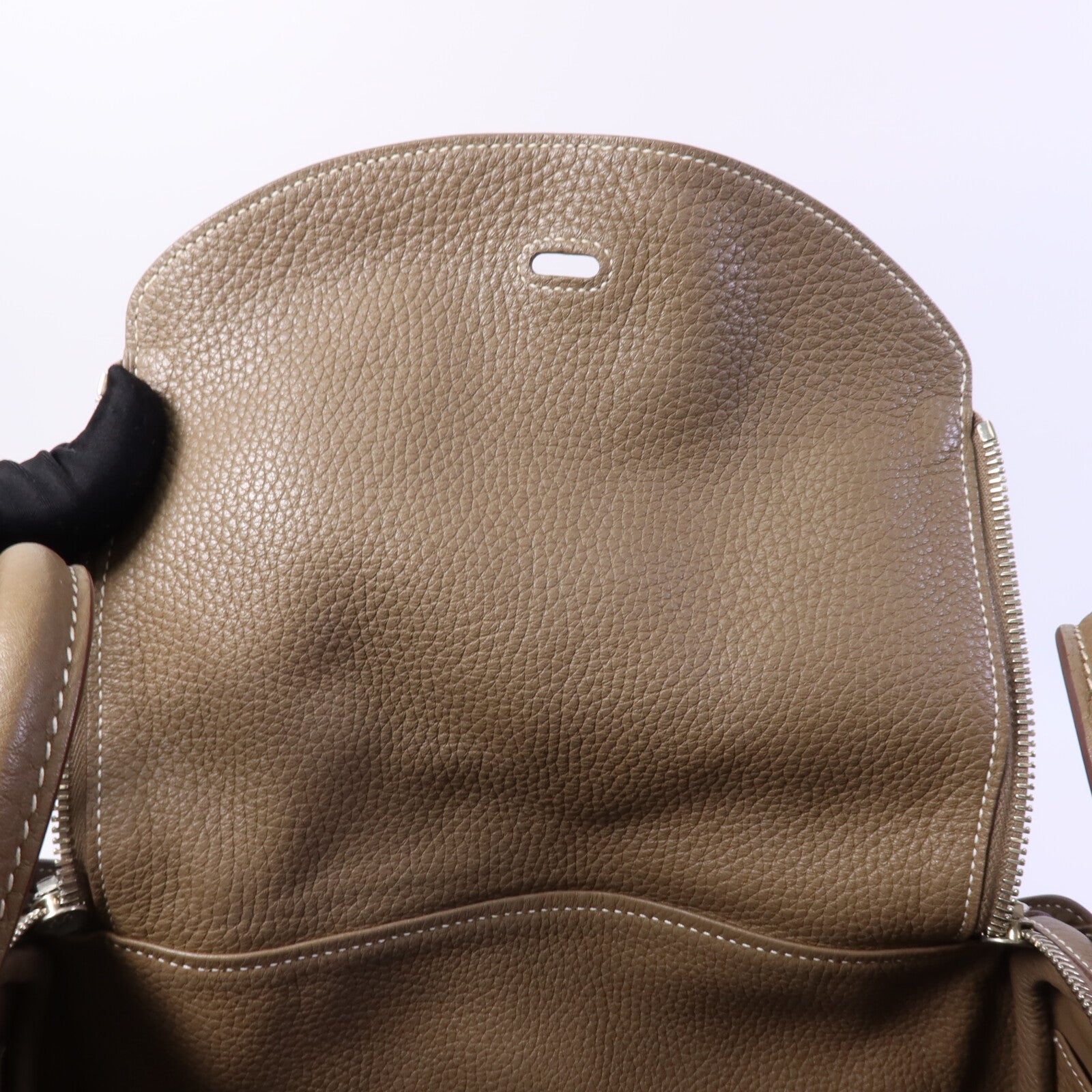 HERMES Clemence皮革Lindy 30手挽肩背兩用袋Etoupe